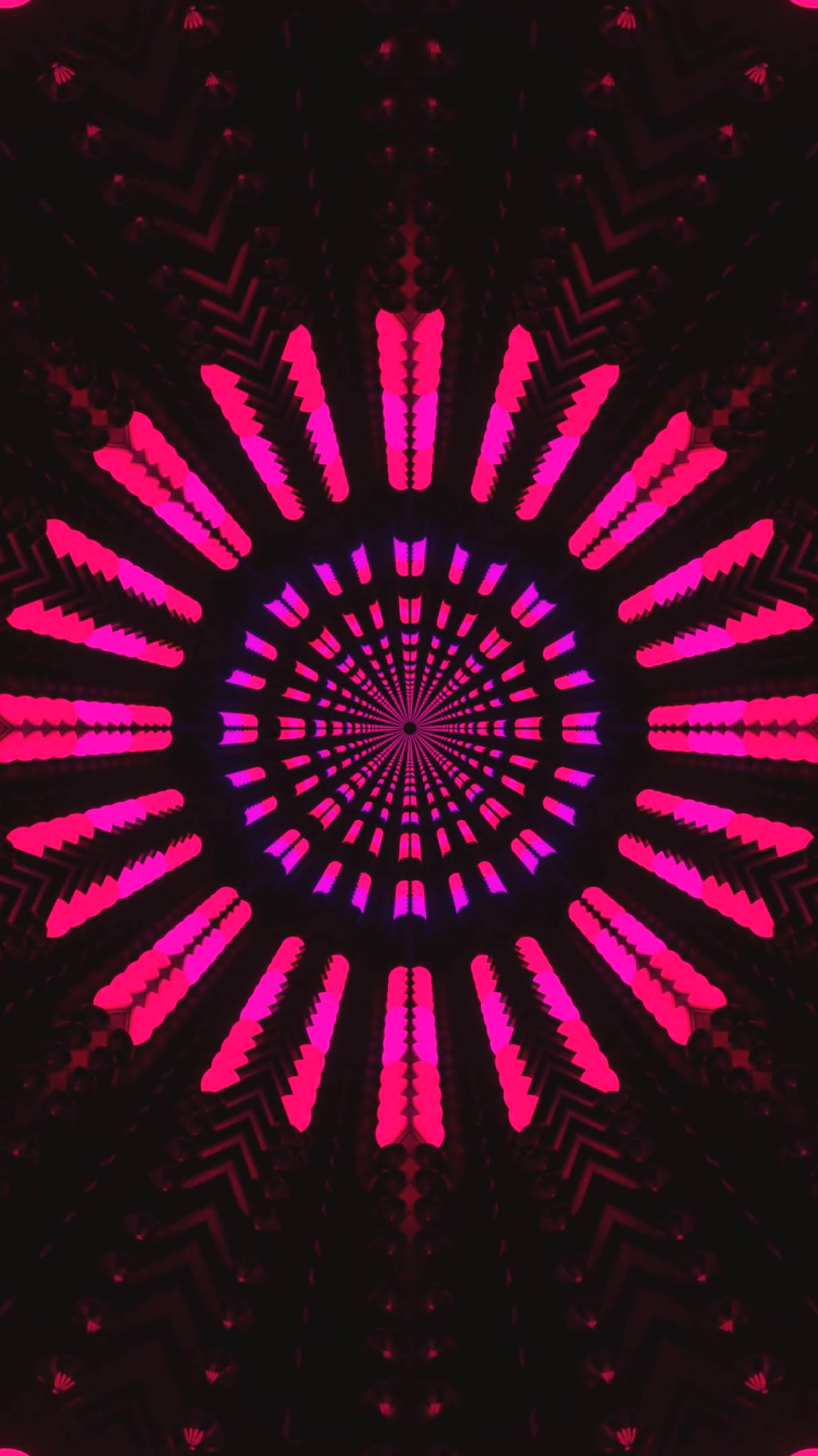 Visual tunnel experience with vibrant colors in seamless looping