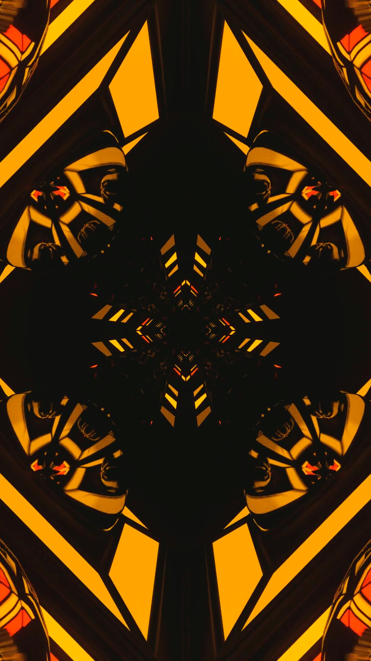 Seamless tunnel video loop with colorful patterns for screensaver