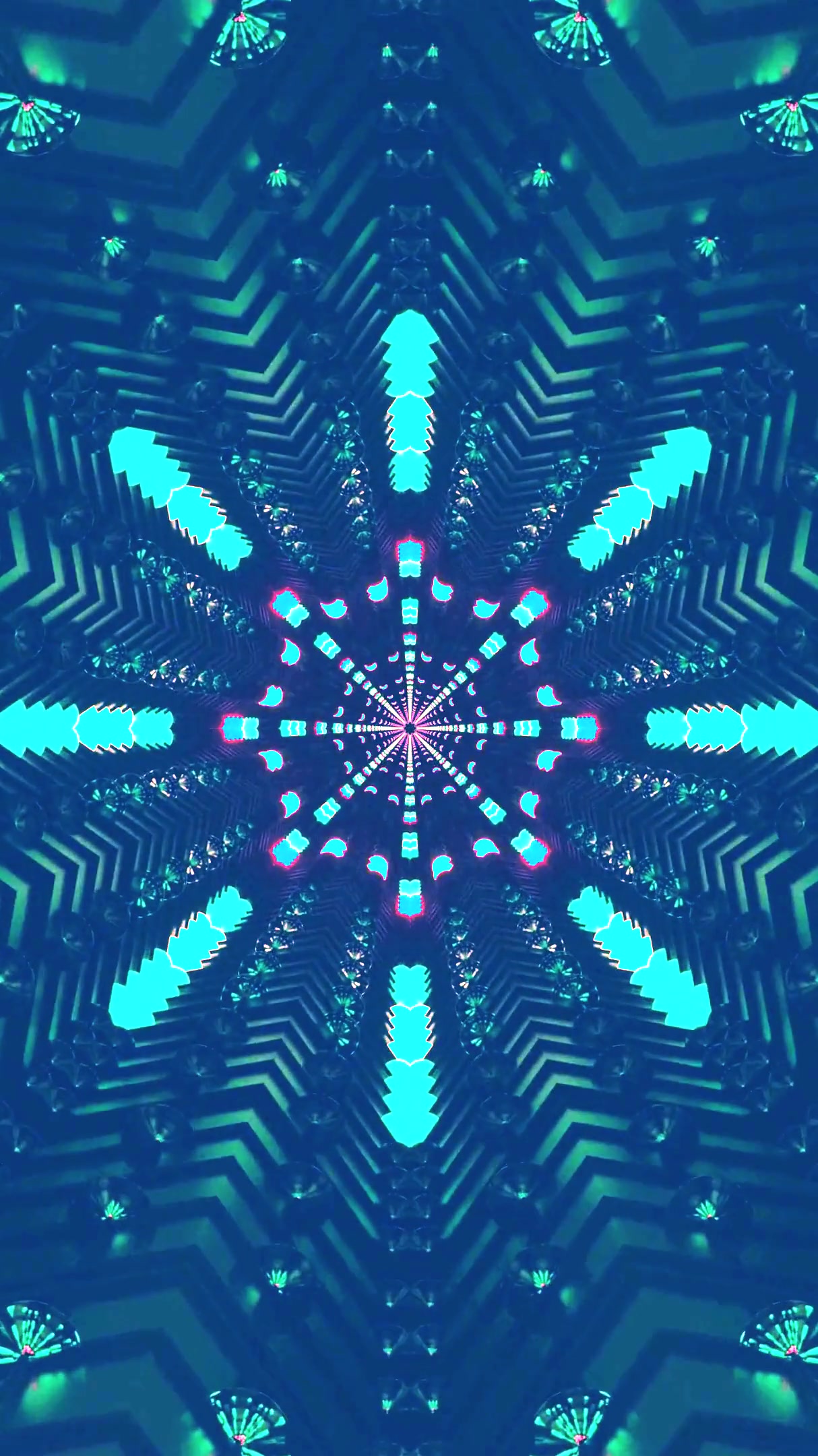 Vibrant tunnel video loop for immersive screensaver experience flowing seamlessly with vivid colors and patterns