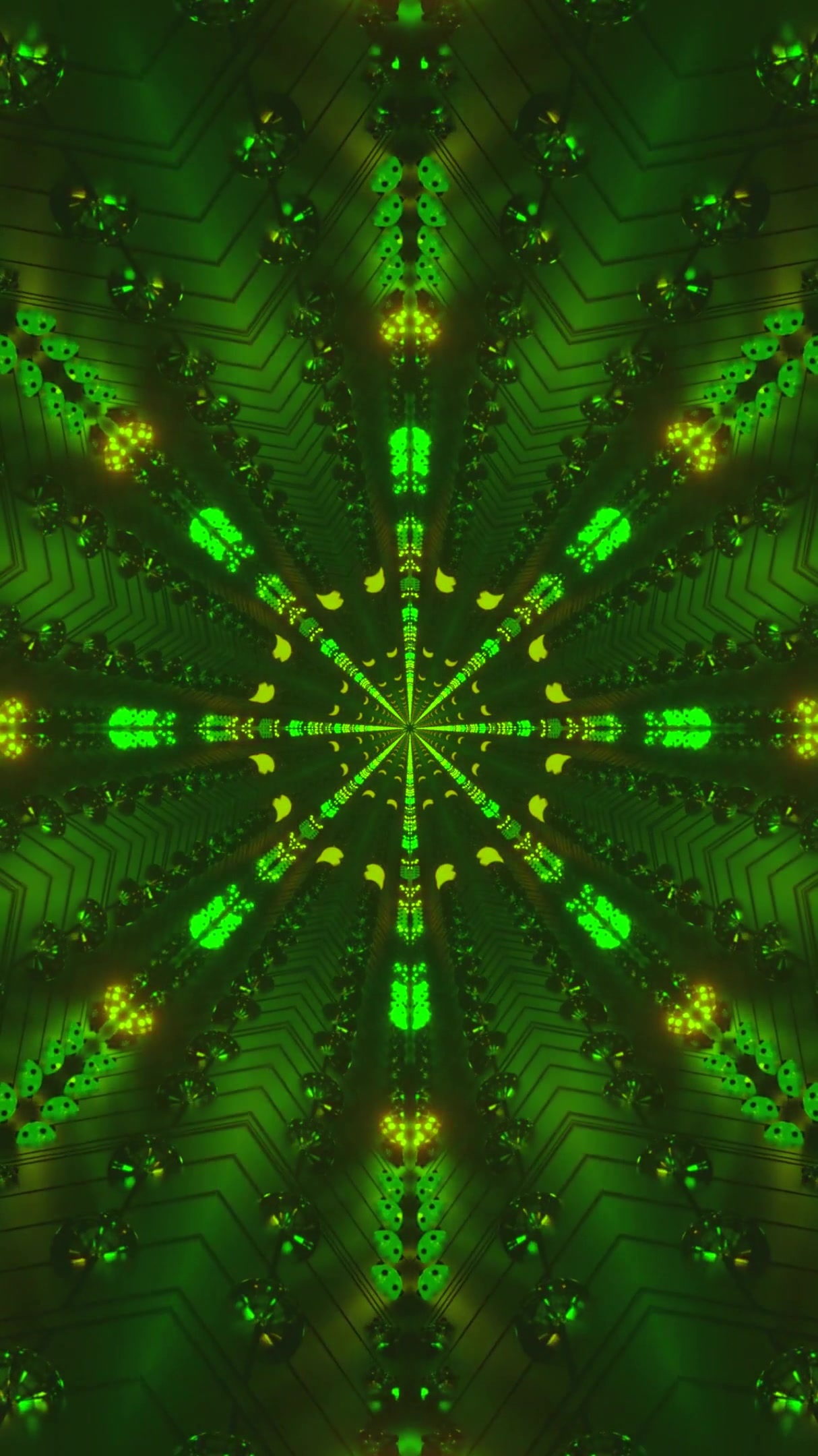 Vibrant tunnel video loop featuring seamless patterns and colors