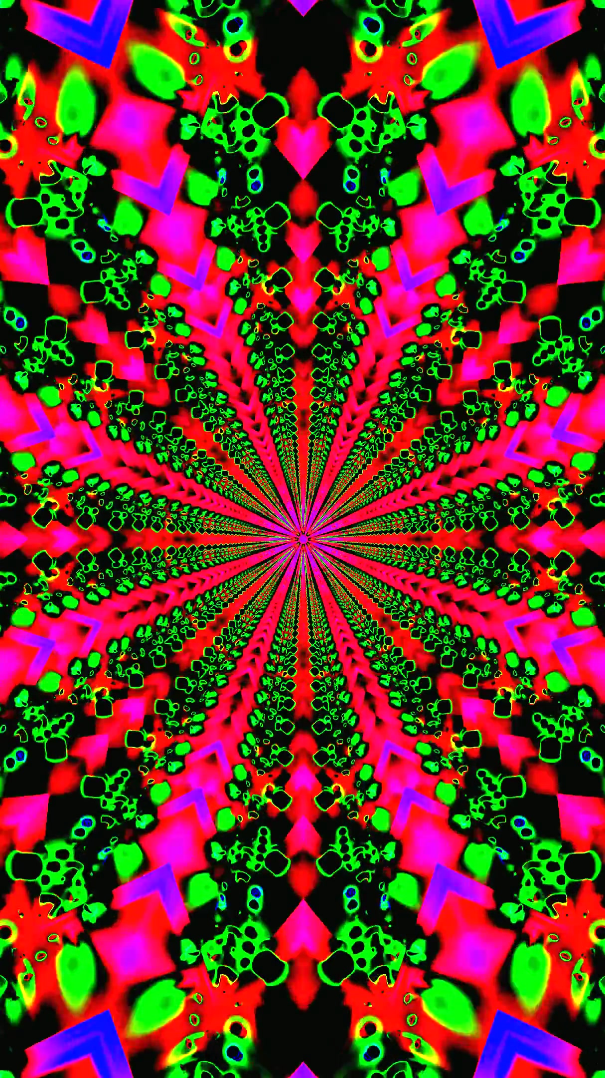 Tunnel visual loop with vibrant colors creating a seamless immersive experience