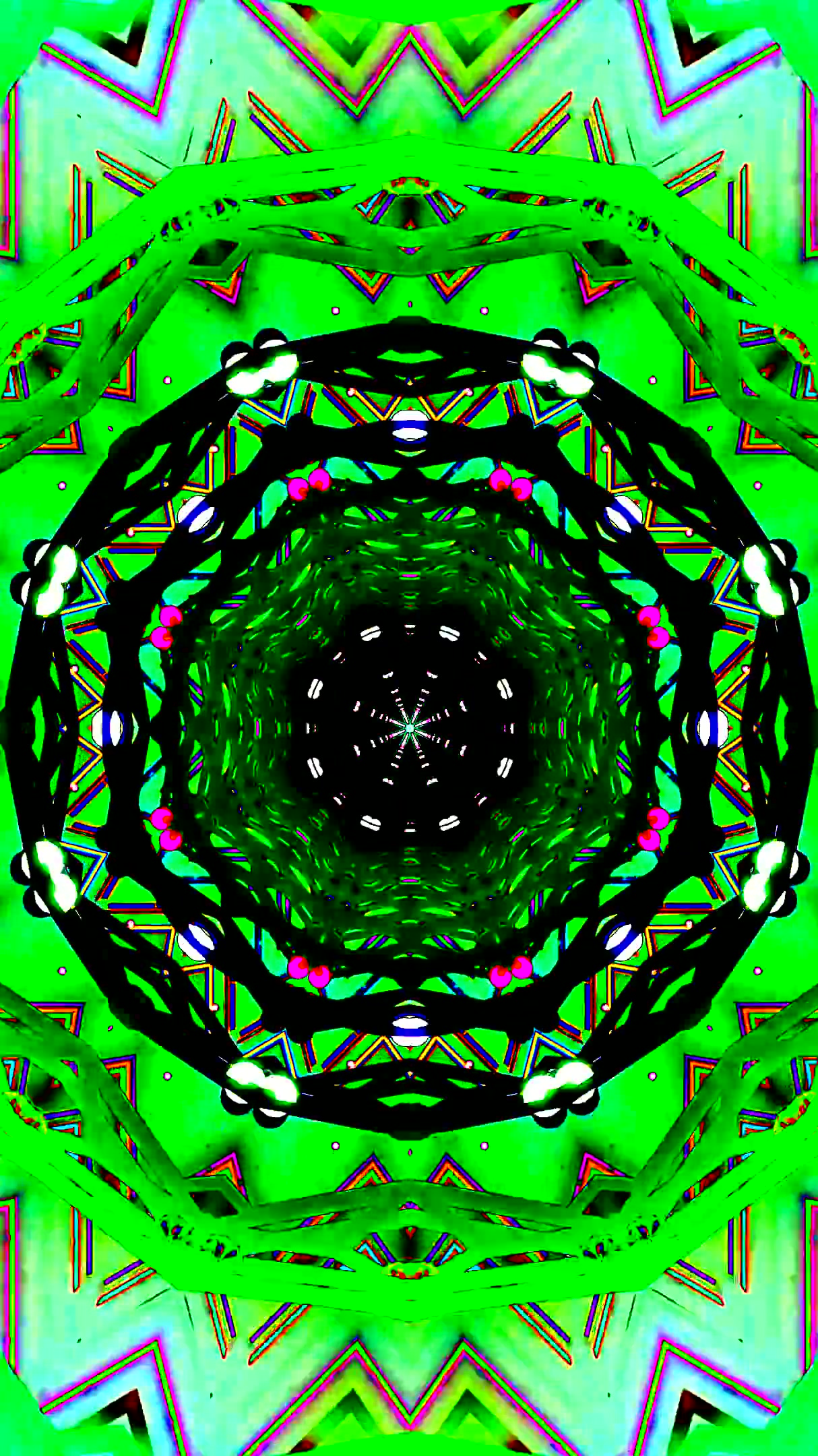 Colorful tunnel video loop creates a mesmerizing visual experienc