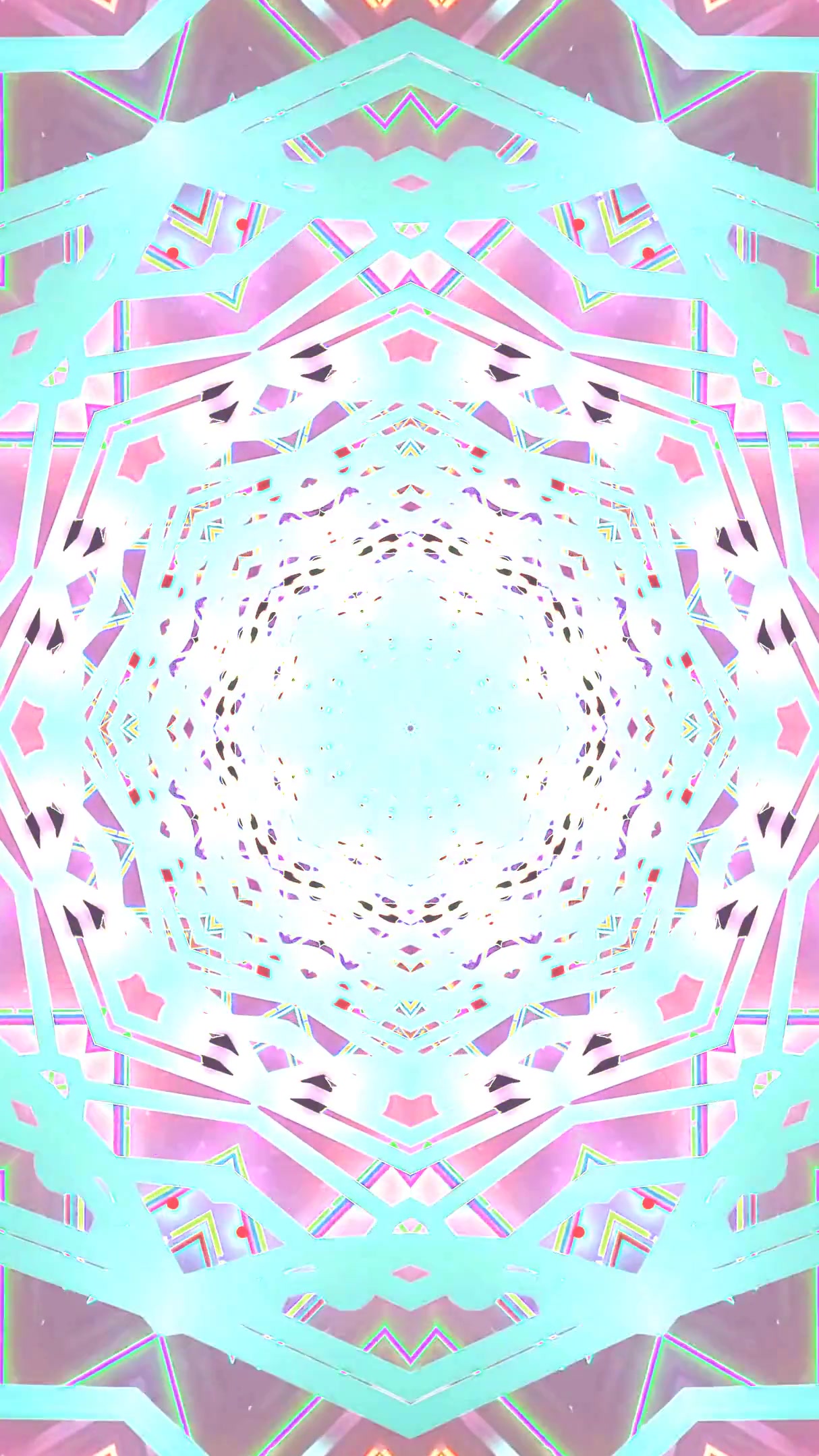 Seamless tunnel video vj loop screensaver with vibrant colors and