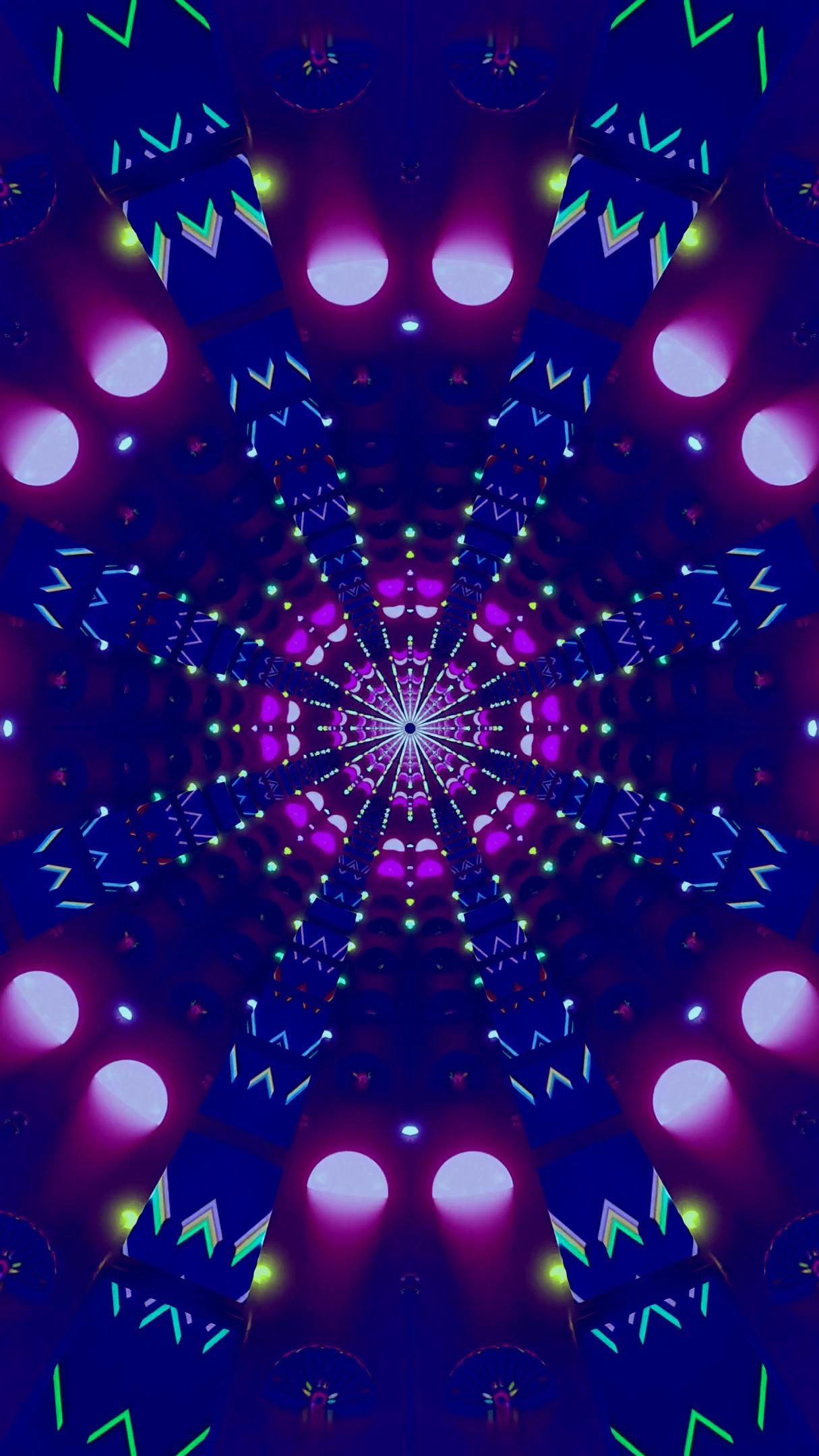 Tunnel video VJ loop screensaver creates a mesmerizing and vibrant visual experience in a seamless design filled with vivid colors