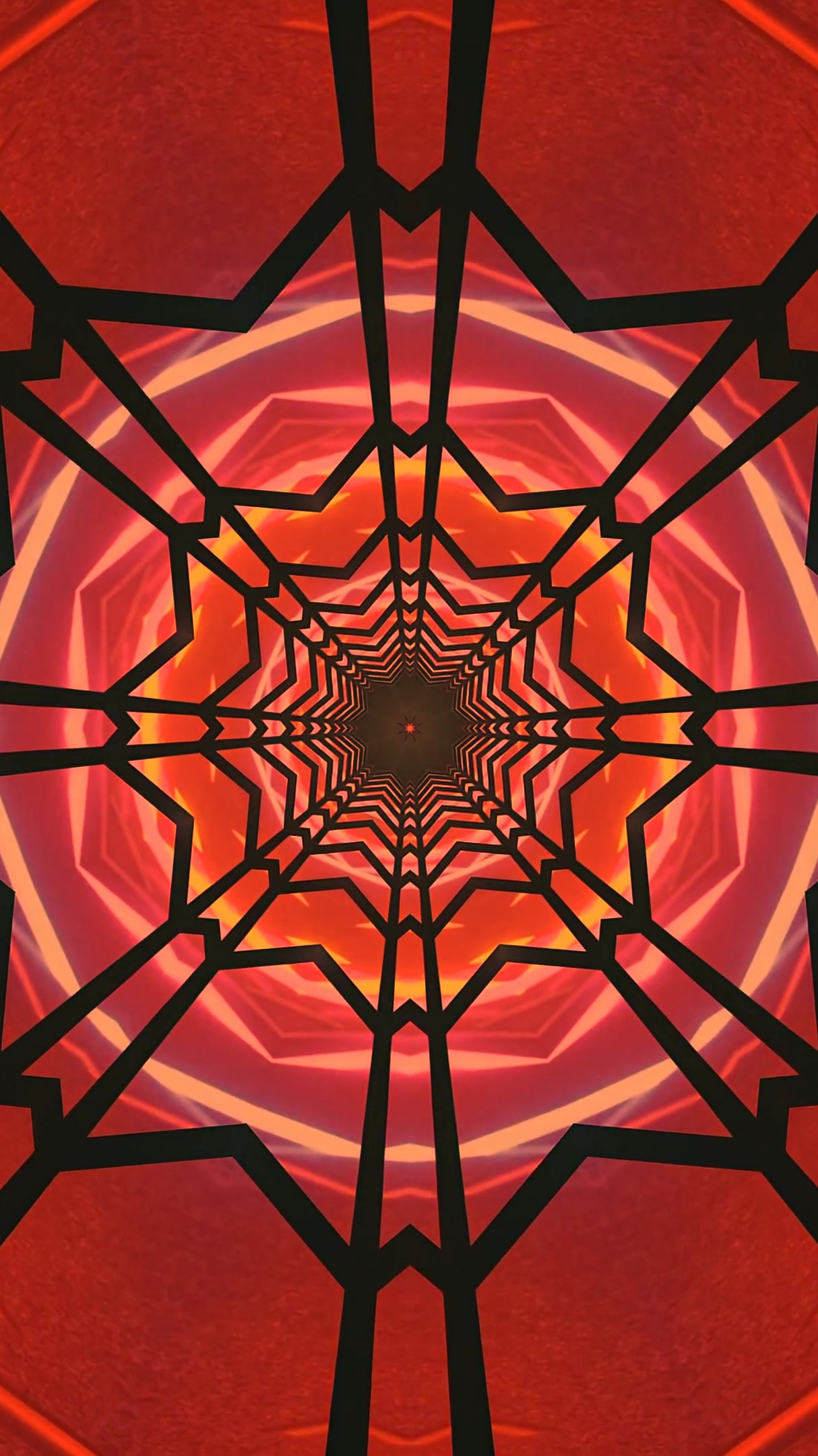 Tunnel video vj loop screensaver features vibrant colors in a sea