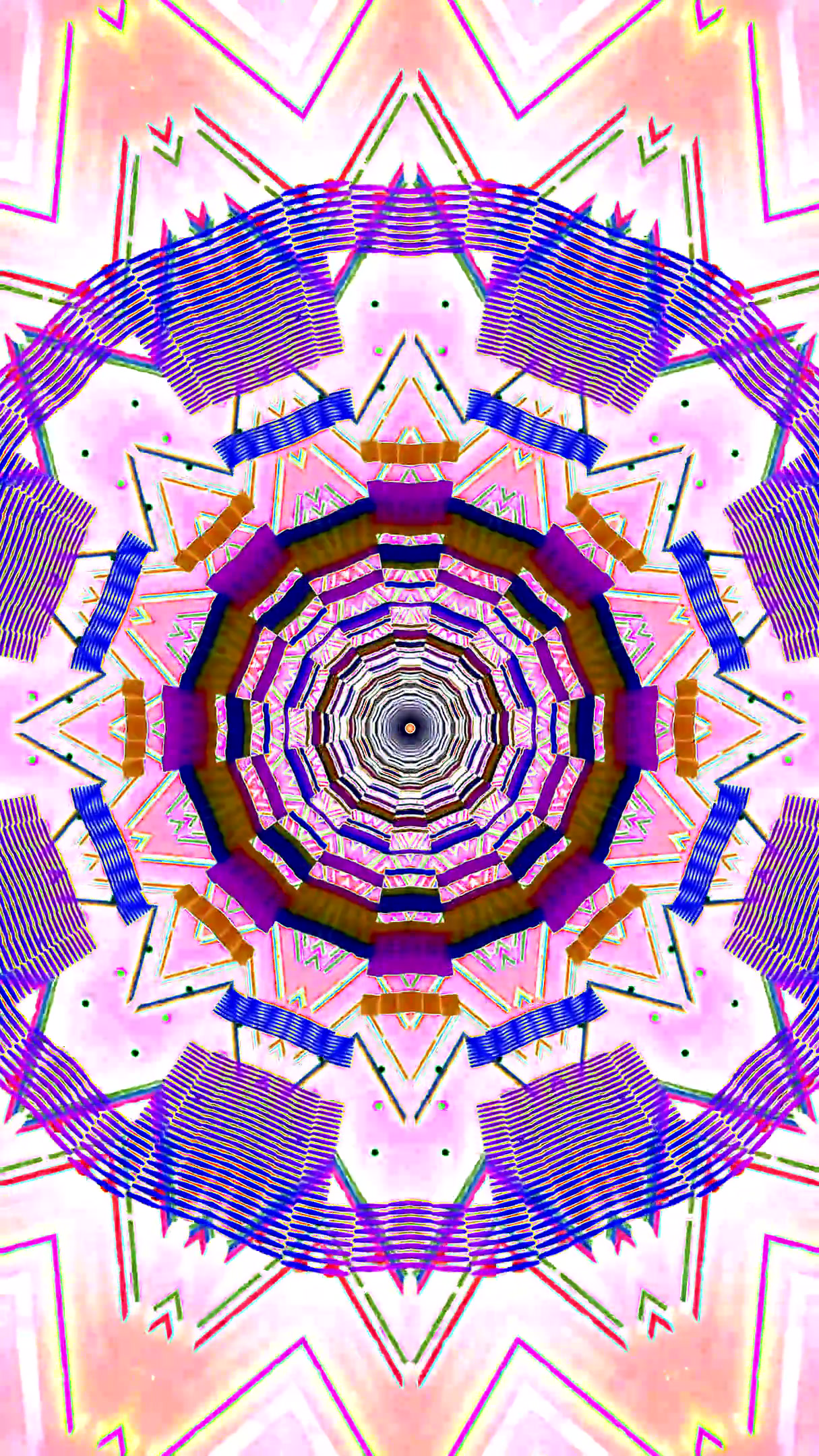 Vibrant tunnel visual effects loop for screensaver display with s