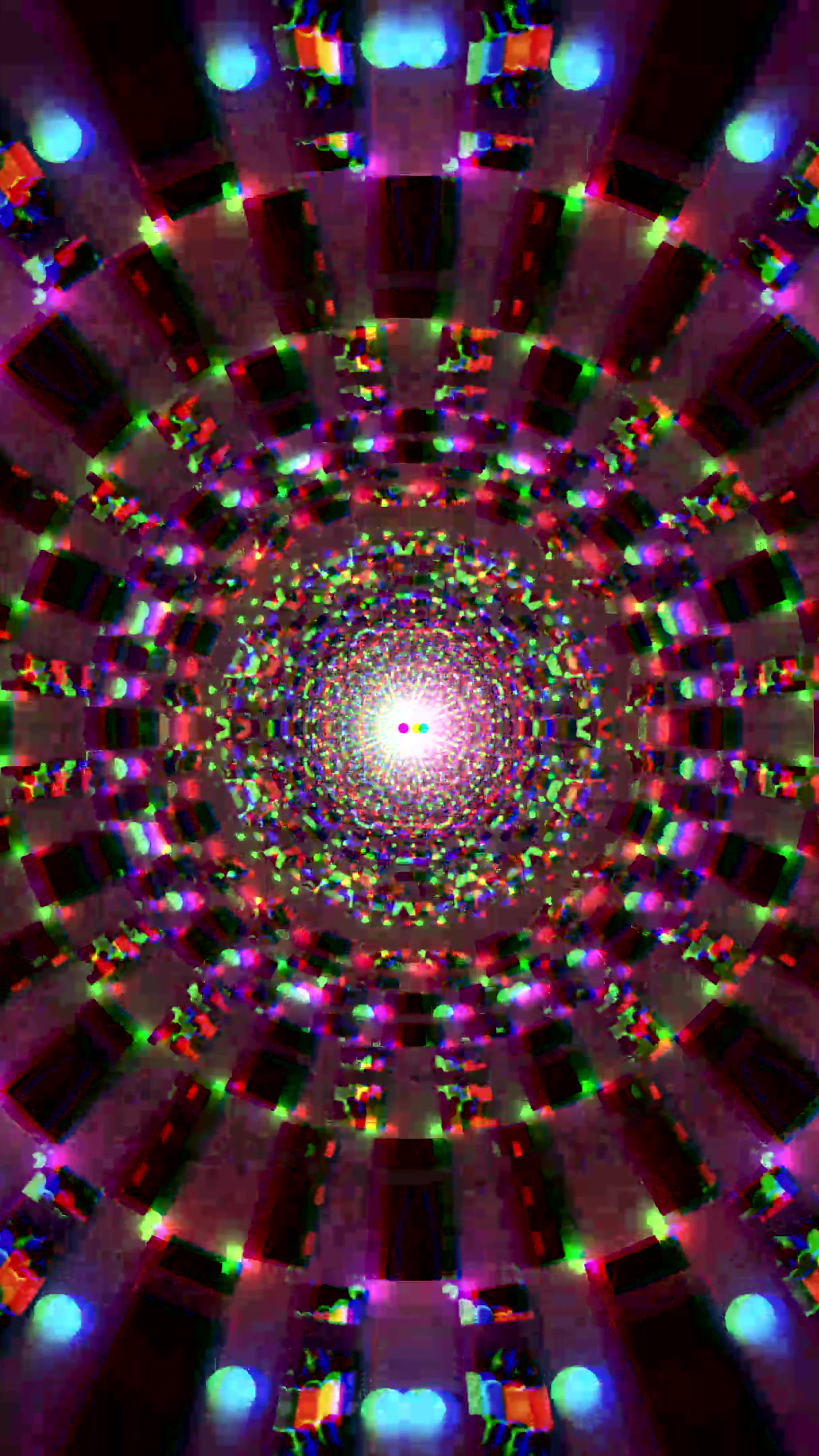 Tunnel video vj loop screensaver provides captivating visual experience with seamless transitions of vibrant colors and shapes