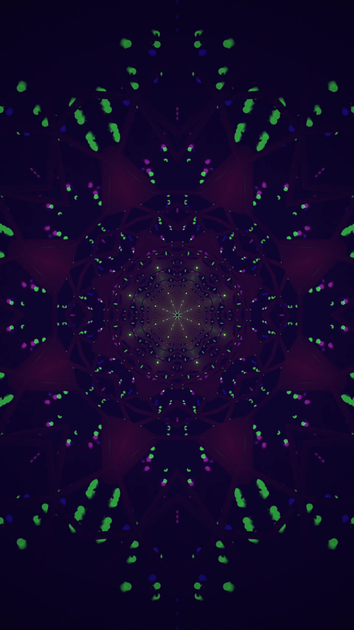 Seamless tunnel video loop featuring vibrant patterns and colors