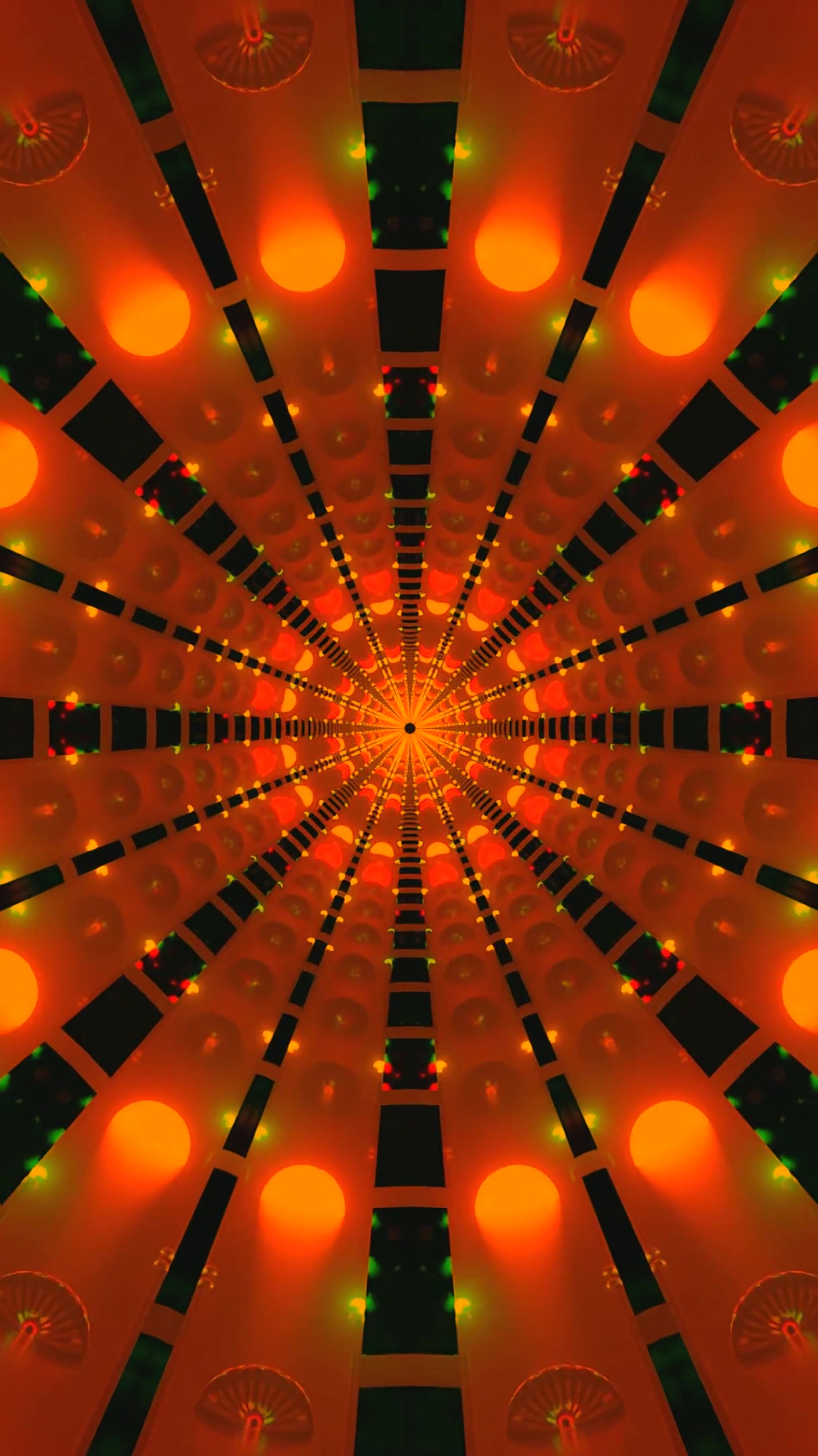 Tunnel video vj loop screensaver with vibrant colors and seamless