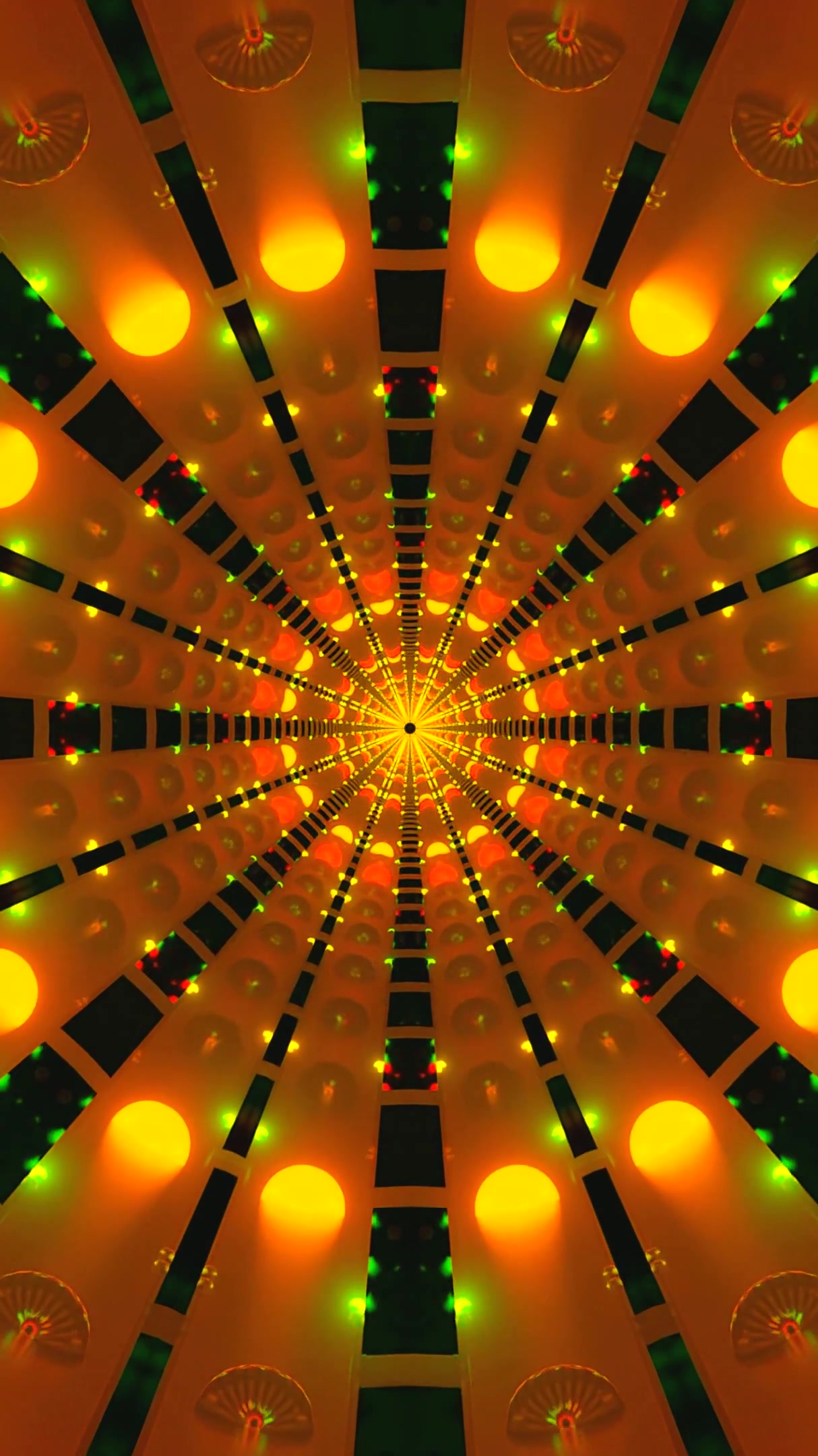 Vivid tunnel video loop screensaver creates an immersive visual e