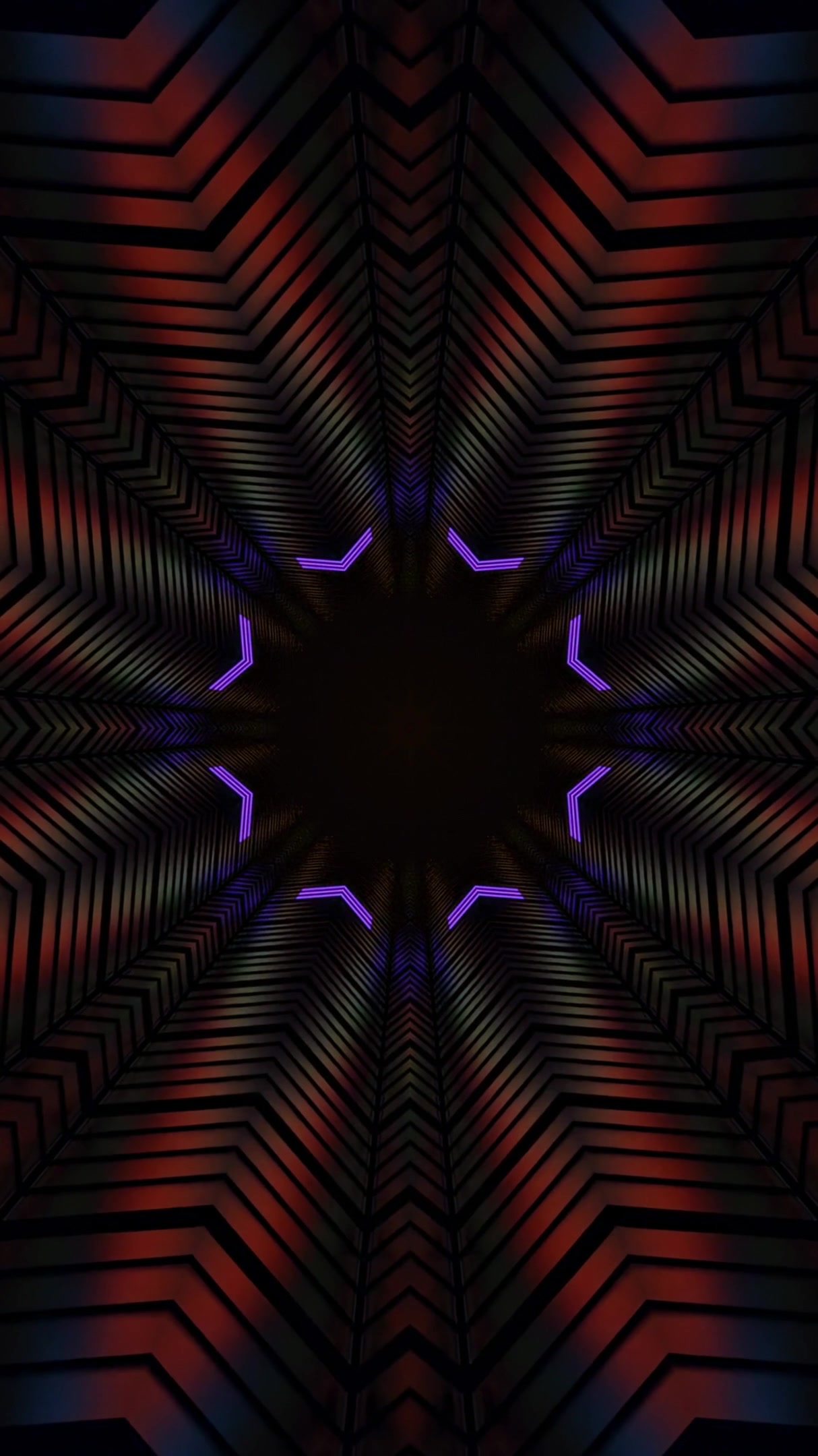 Stunning tunnel video vj loop screensaver with vibrant colors and geometric patterns creating a seamless and immersive visual experience