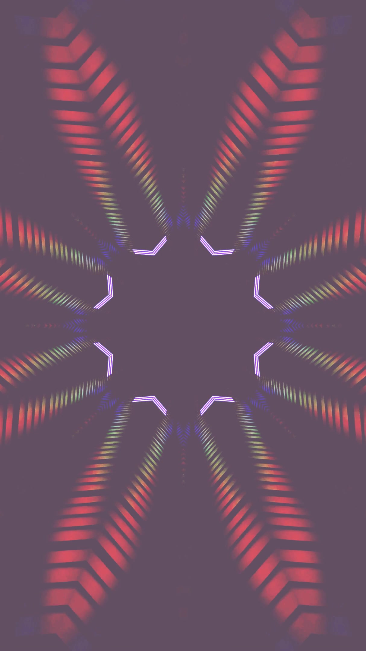 Mesmerizing tunnel vj loop screensaver with vibrant lights in sea