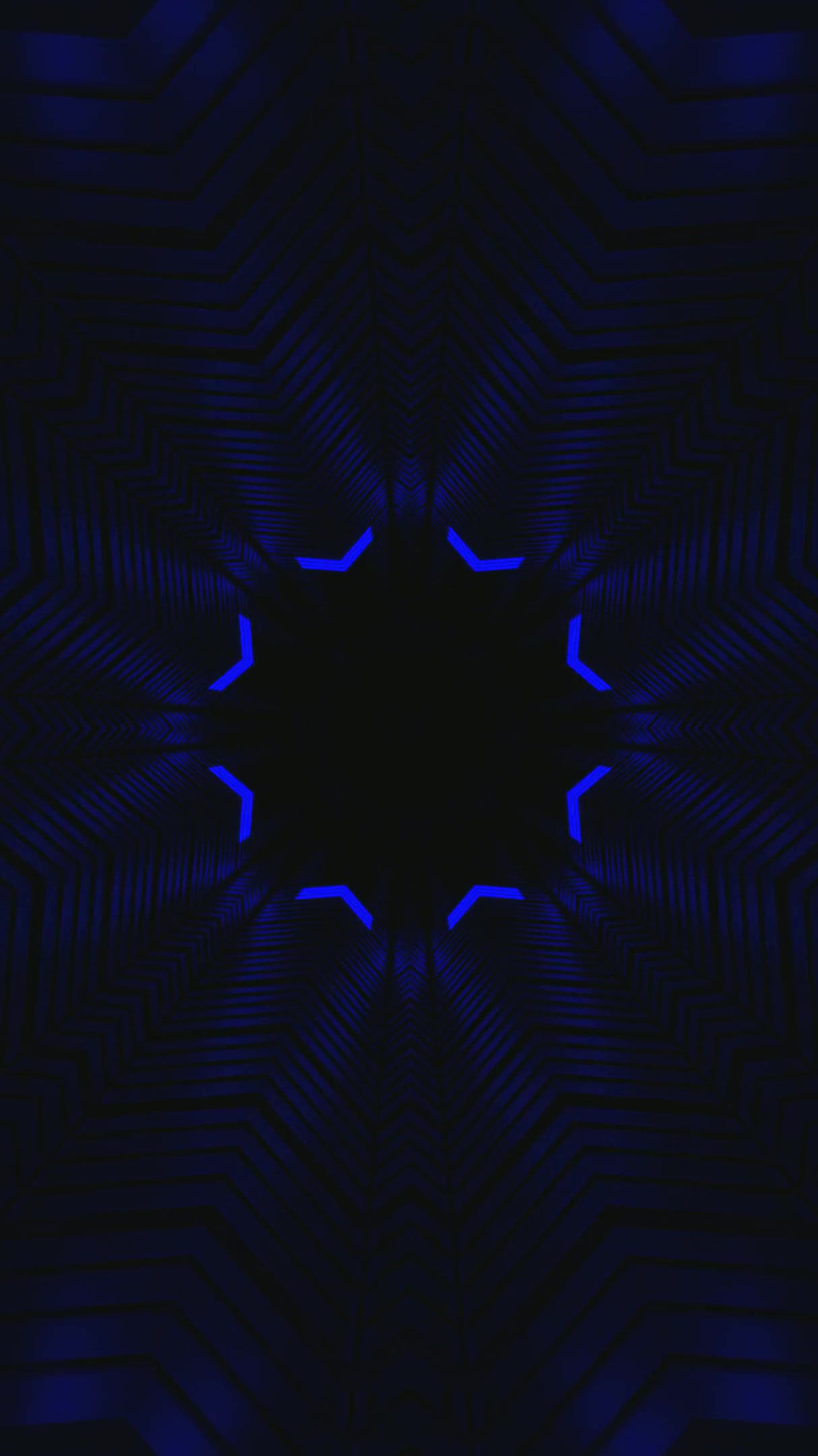 Seamless tunnel video loop with captivating blue patterns in an i