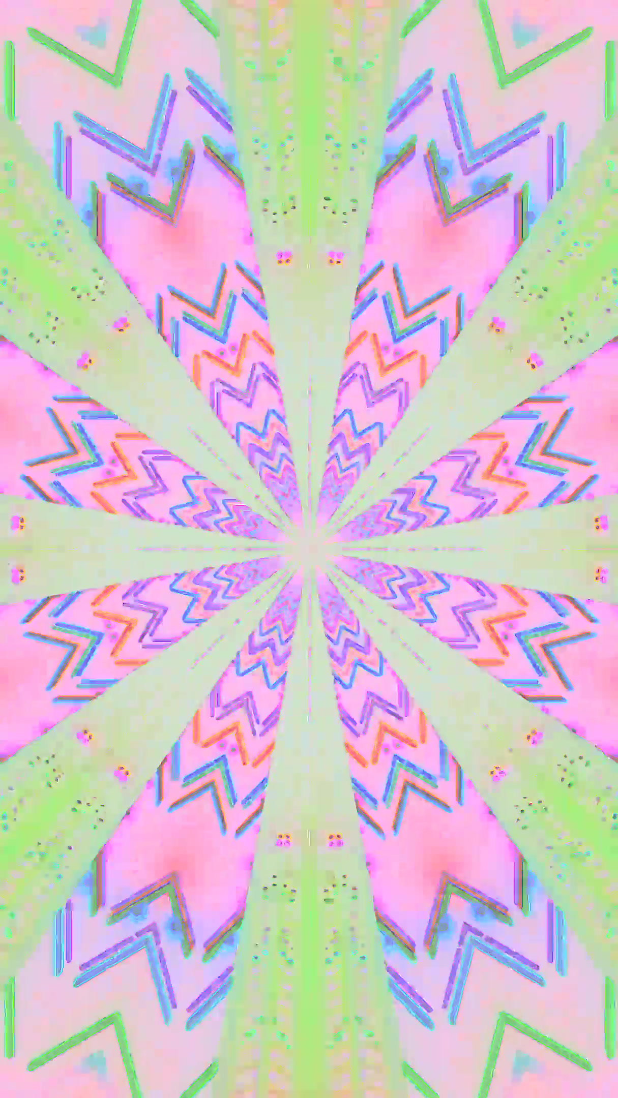 Colorful tunnel video loop creates a mesmerizing display of shape