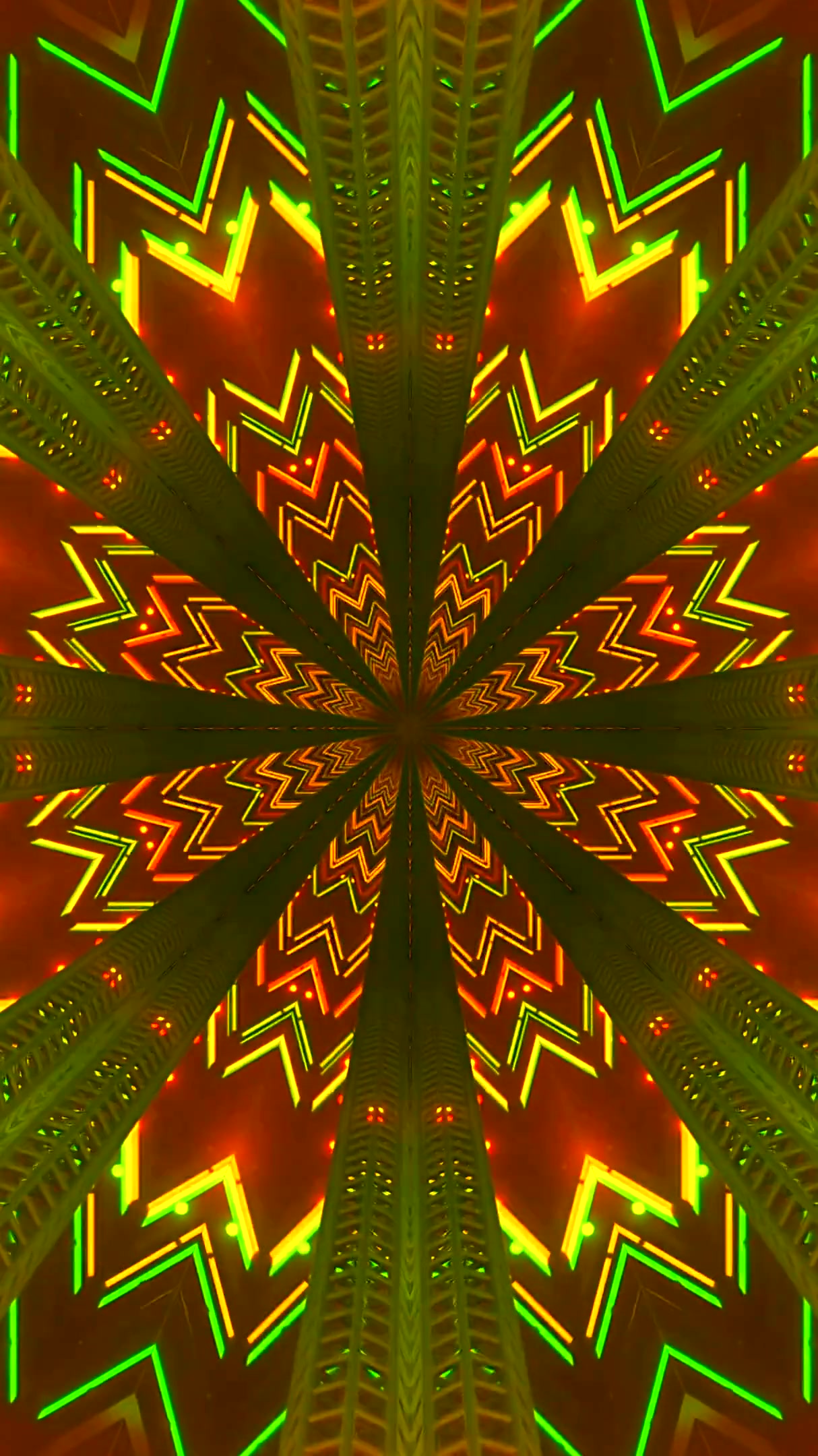 Colorful tunnel video loop creates a mesmerizing visual effect fo