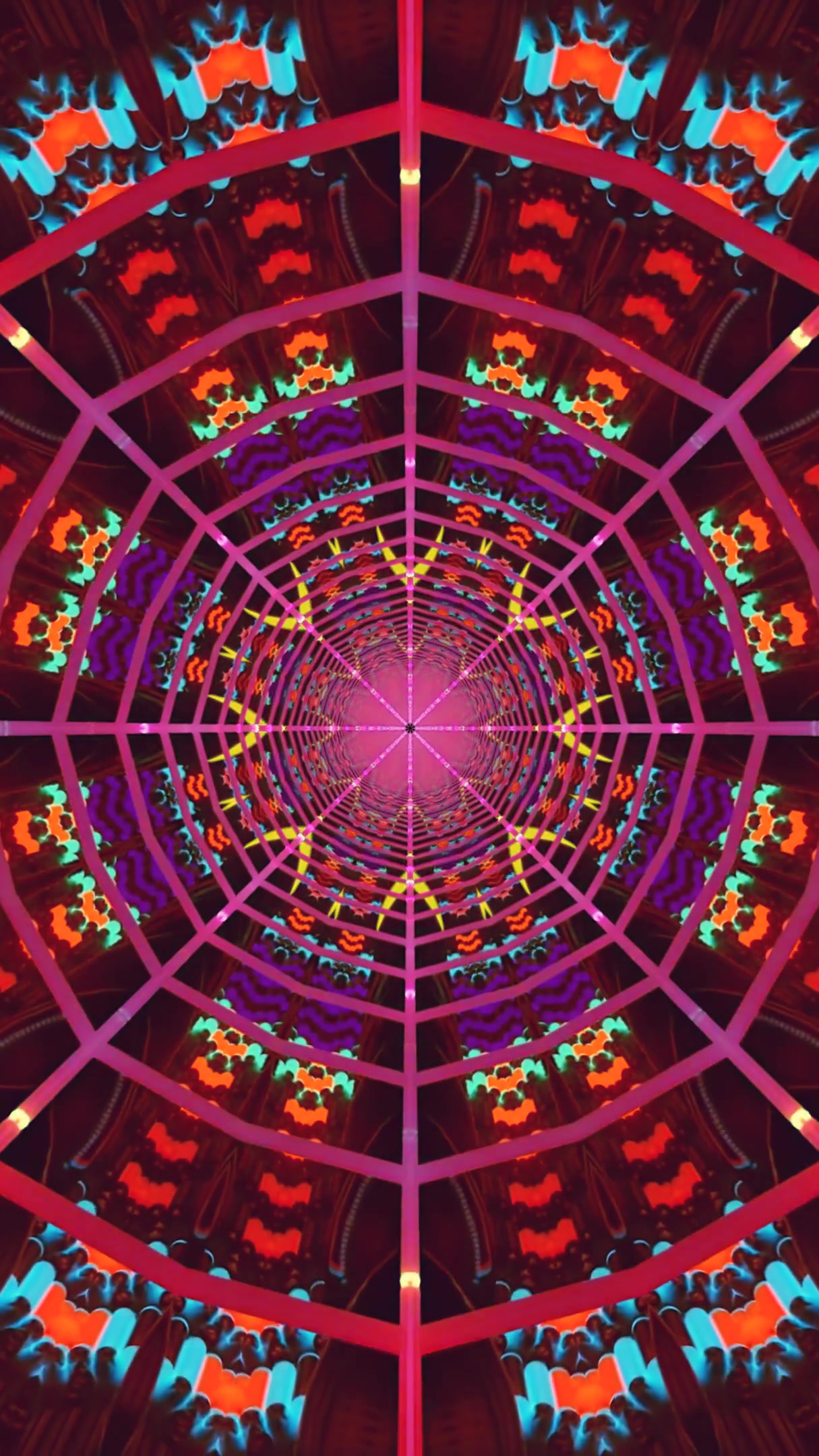 Tunnel video vj loop screensaver creates vibrant and mesmerizing