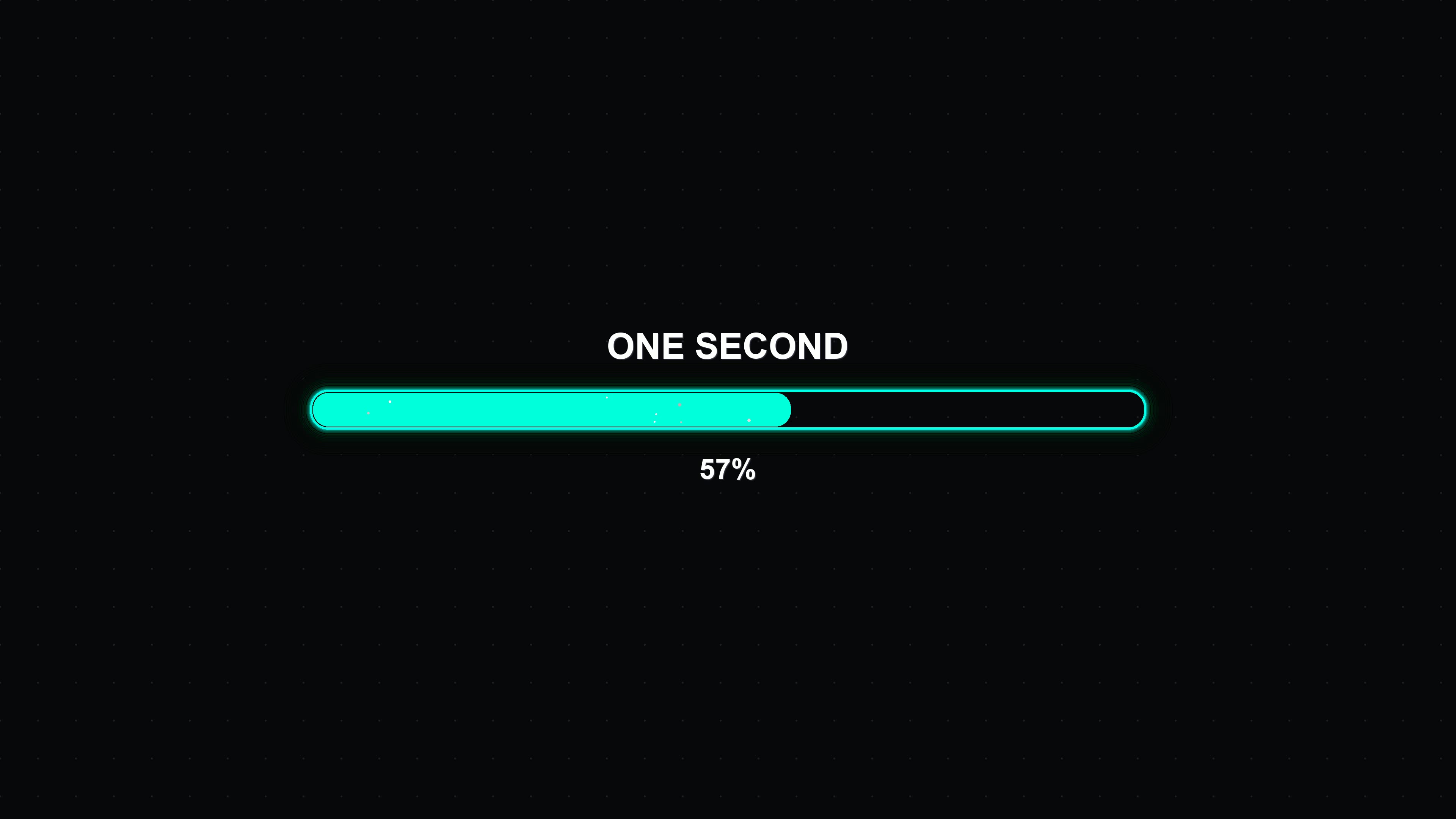 Progress bar animation shows vibrant colors and smooth movement indicating time in seconds and completion status clearly