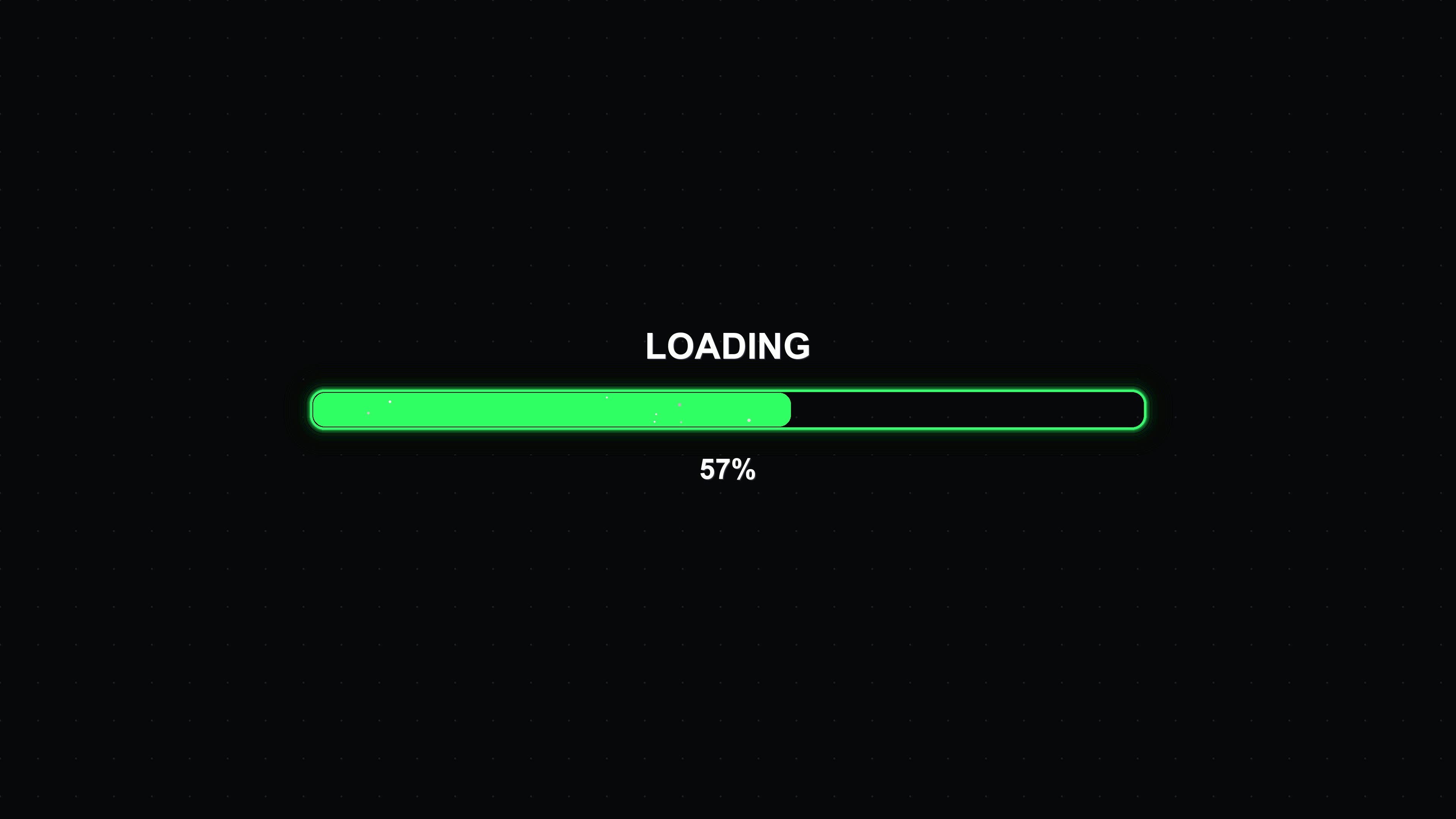 Progress bar animation with bright colors shows loading process