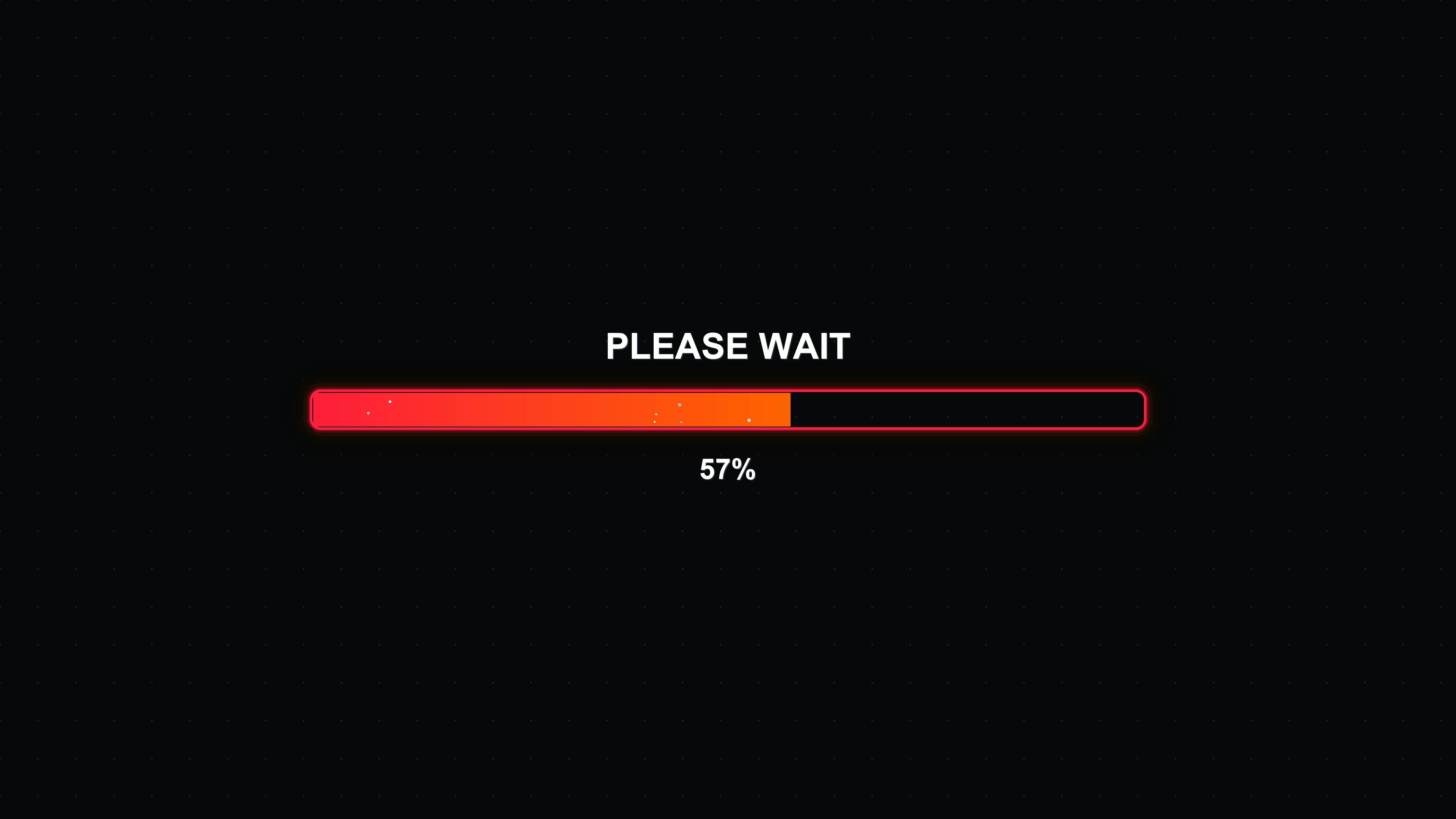 Progressbar animation shows loading status with vibrant colors and simple design on a black background for user interaction feedback