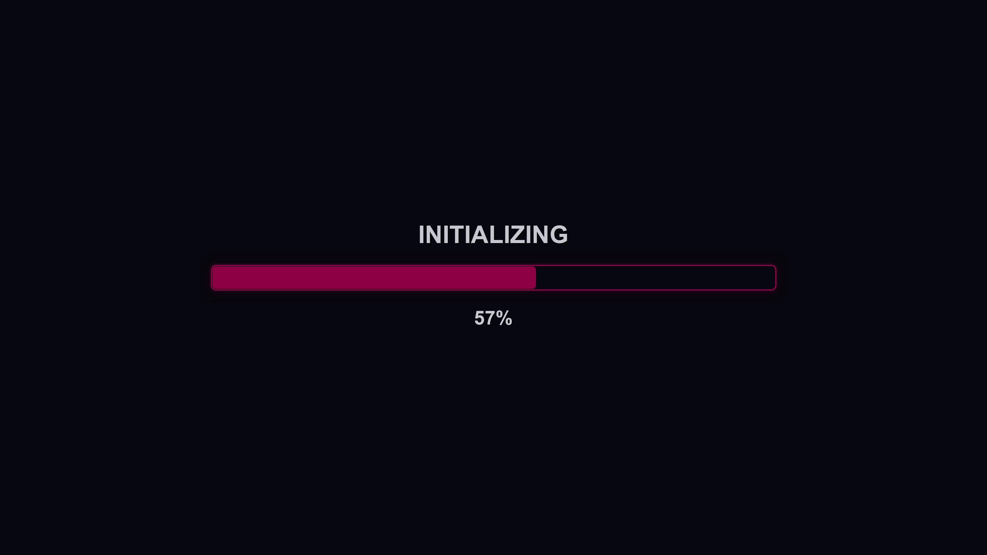 Stylish modern progressbar animation that shows loading status in vibrant colors while the system initializes for operation