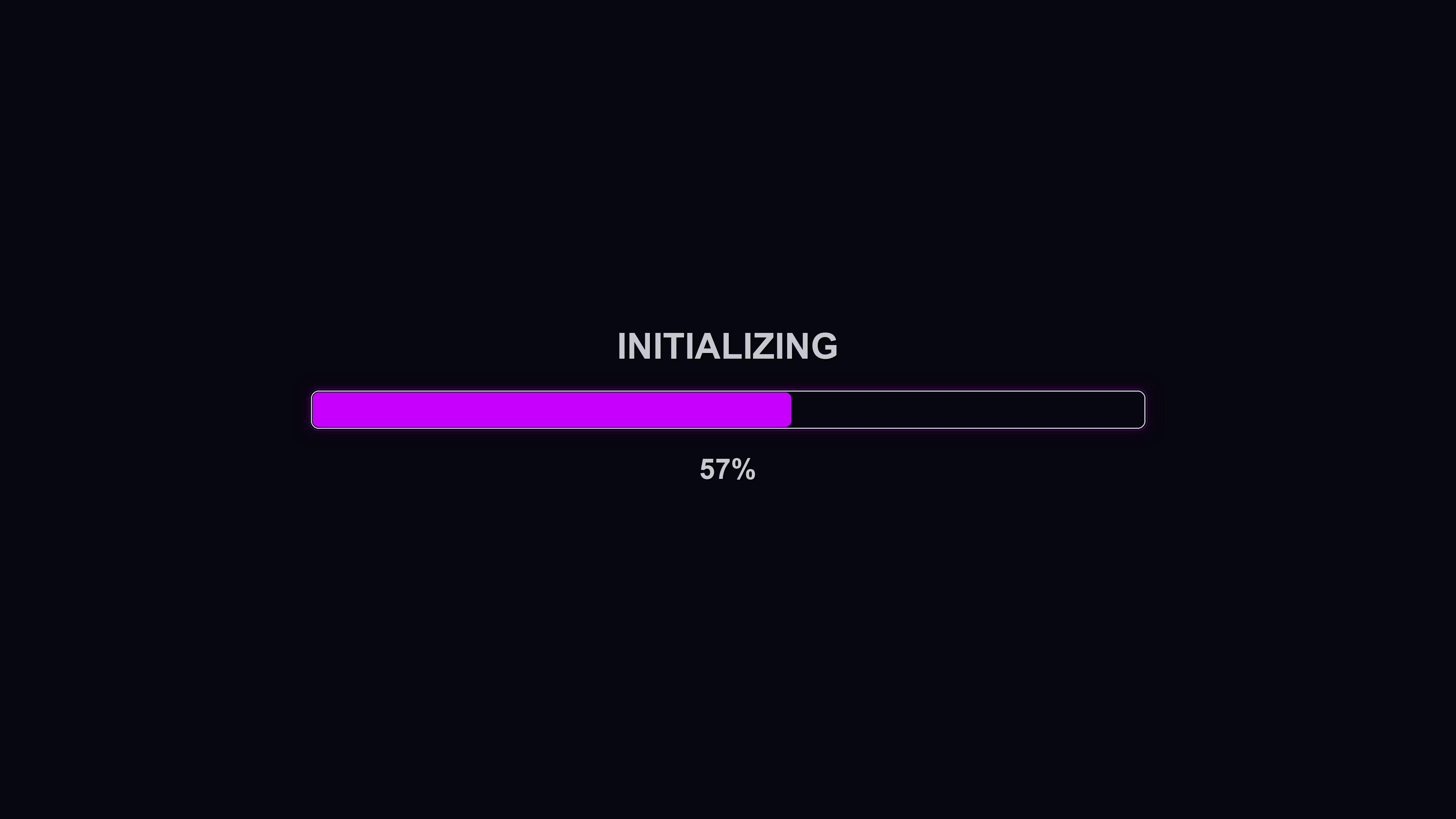 Stylish modern progressbar animation with vibrant colors shown during a digital loading activity on a dark background