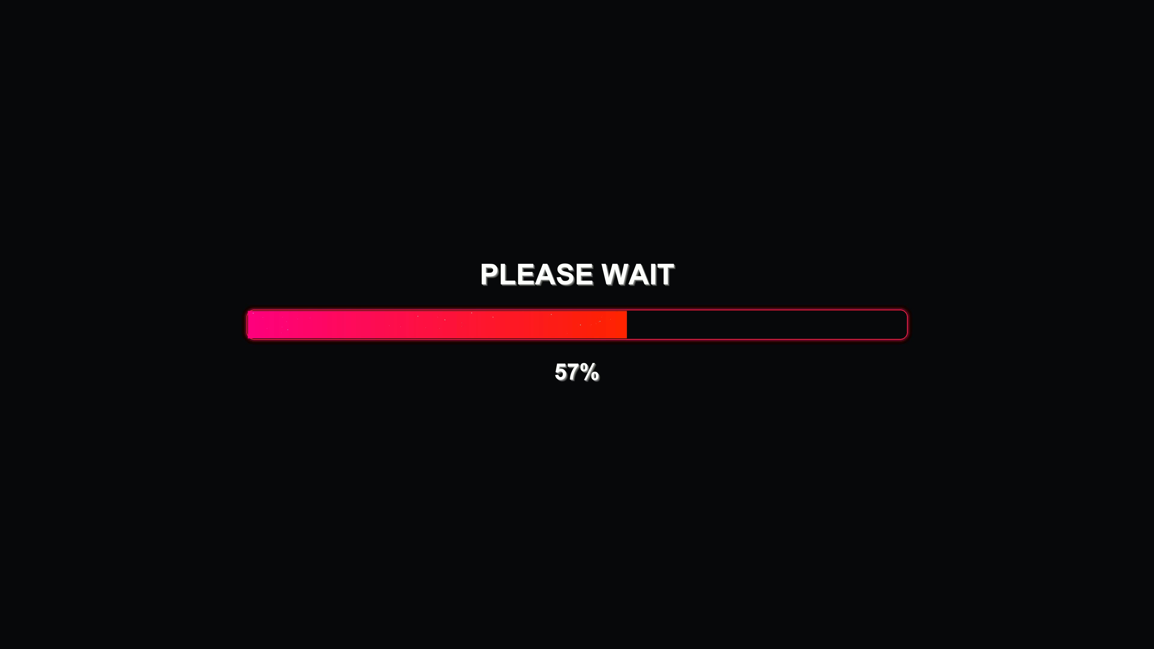 Progress bar animation shows waiting period in modern style with colorful transition and clear text on black background during video playback
