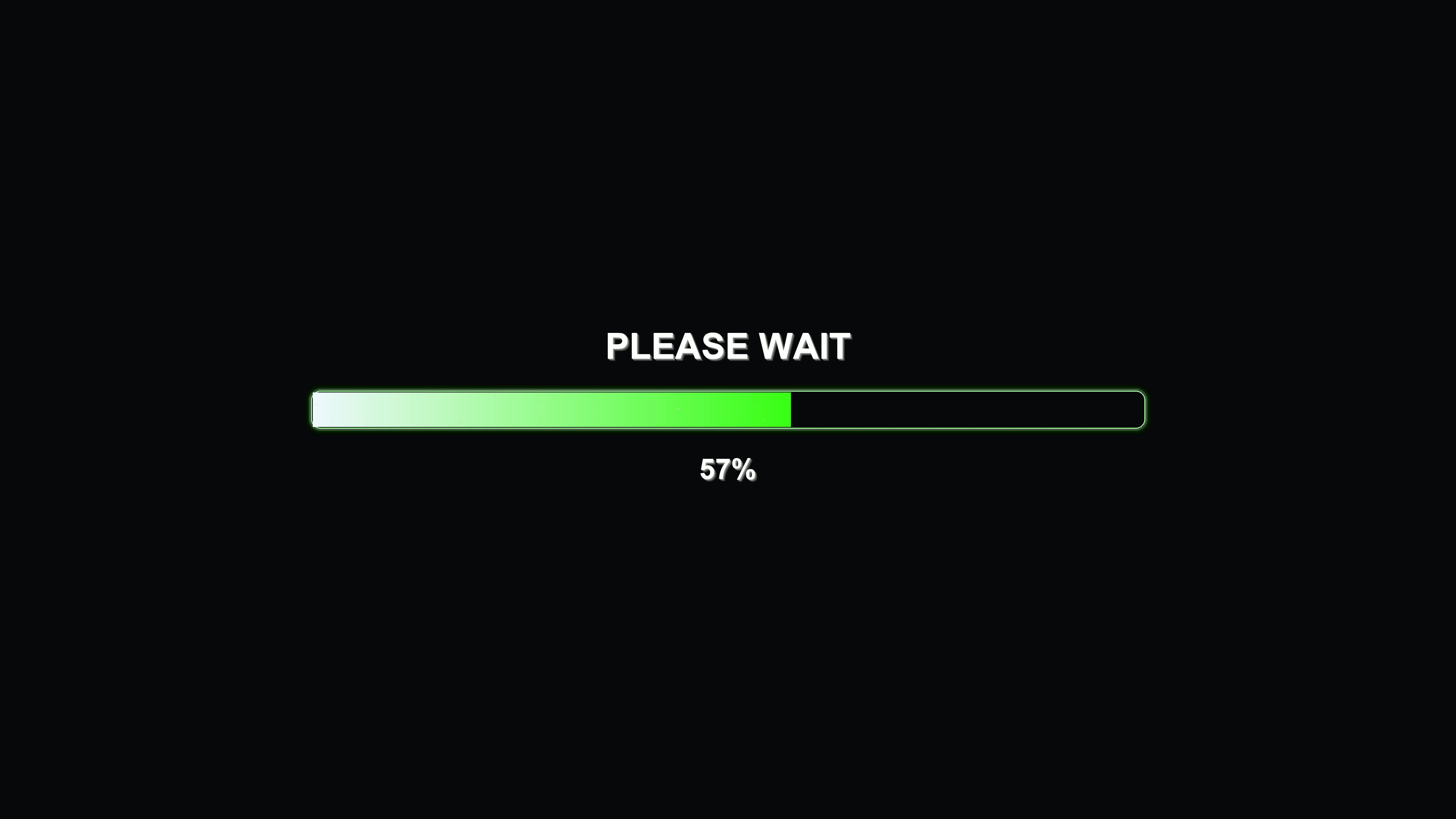 Modern progress bar animation for waiting periods with clear display of completion status in simple visuals