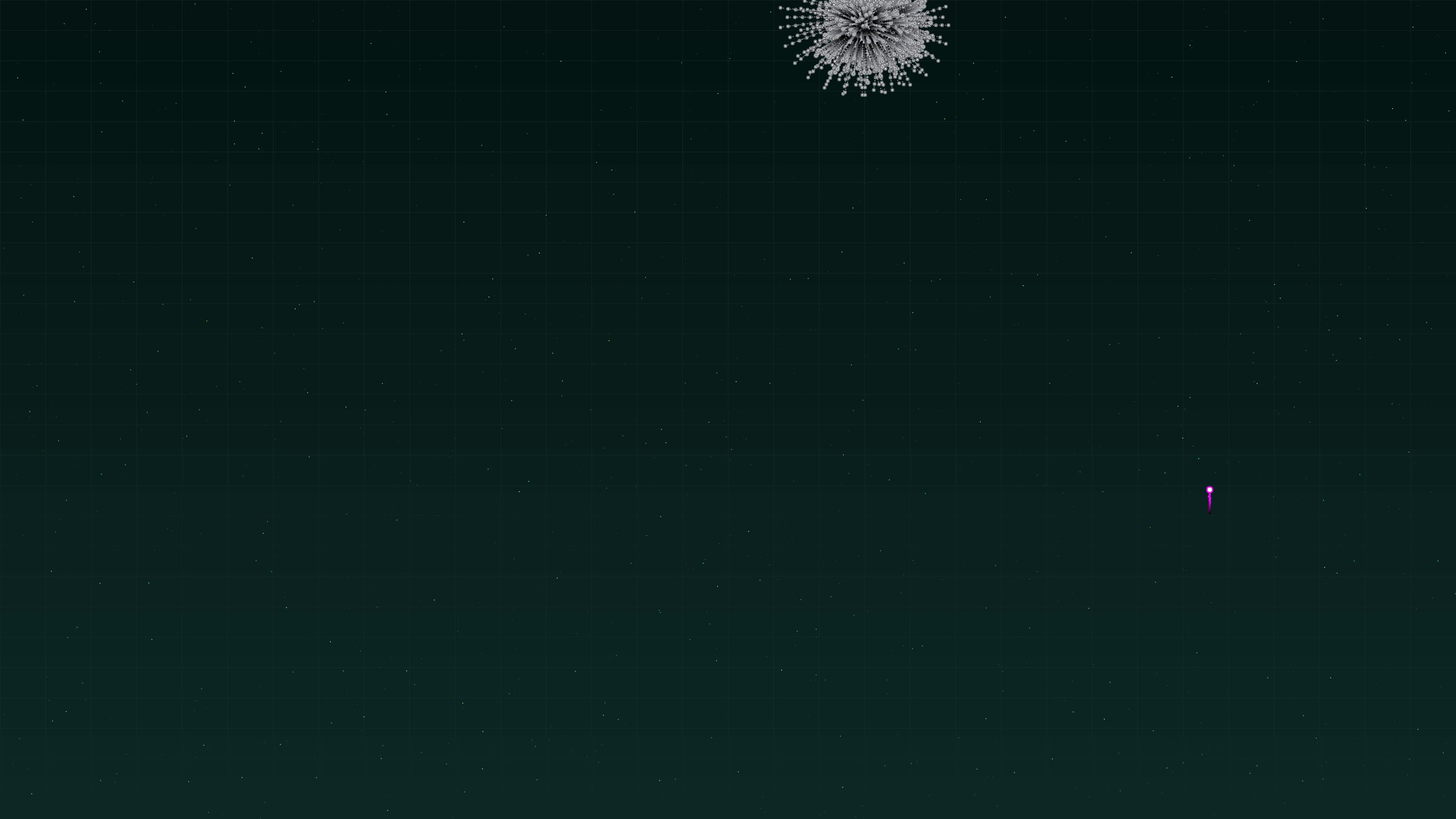 Neon glow firework display with glitter effect lighting up the night sky at a festive city celebration event