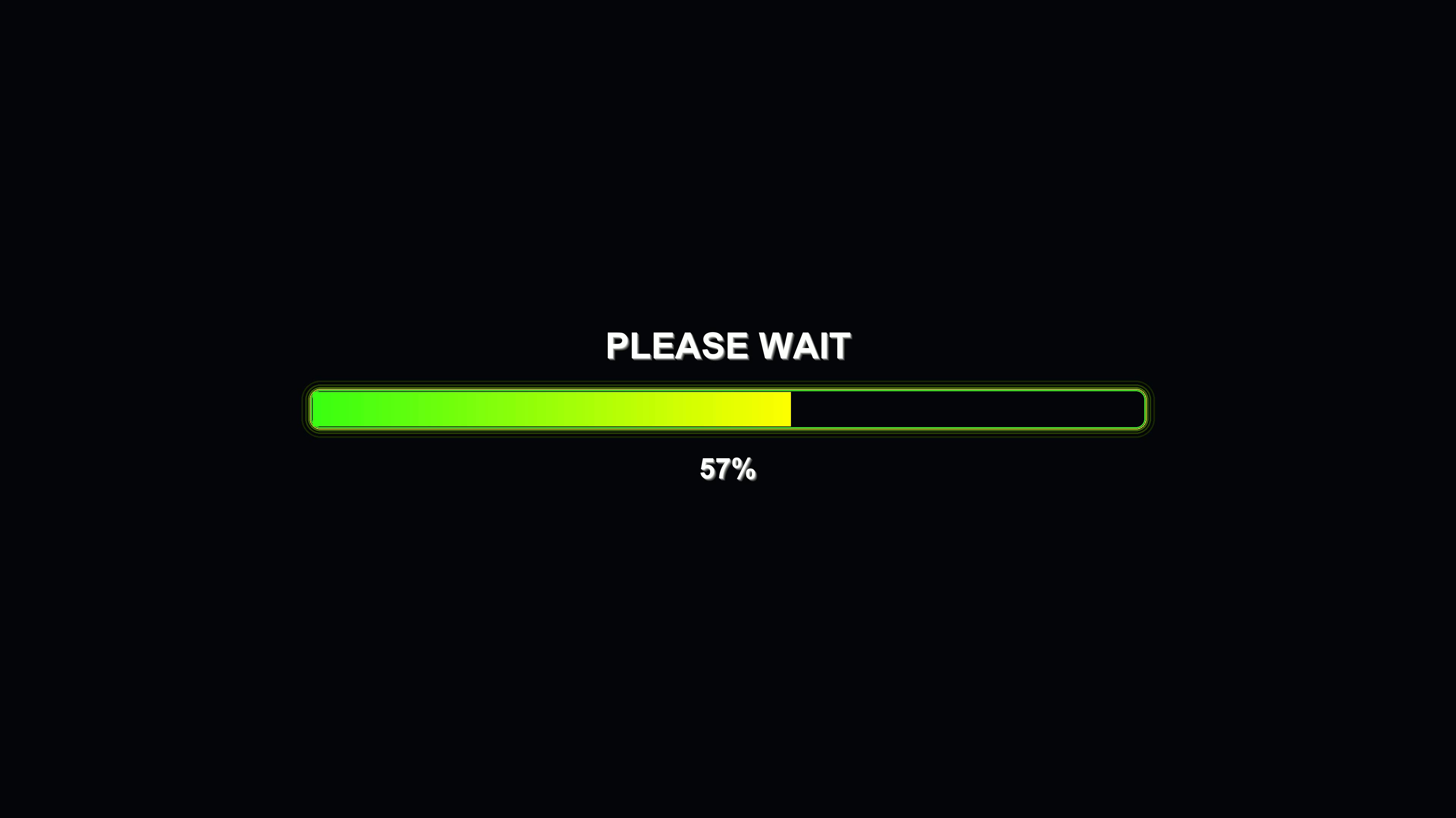 Progress bar animation shows vibrant colors for loading screen with percentage indicator in modern design