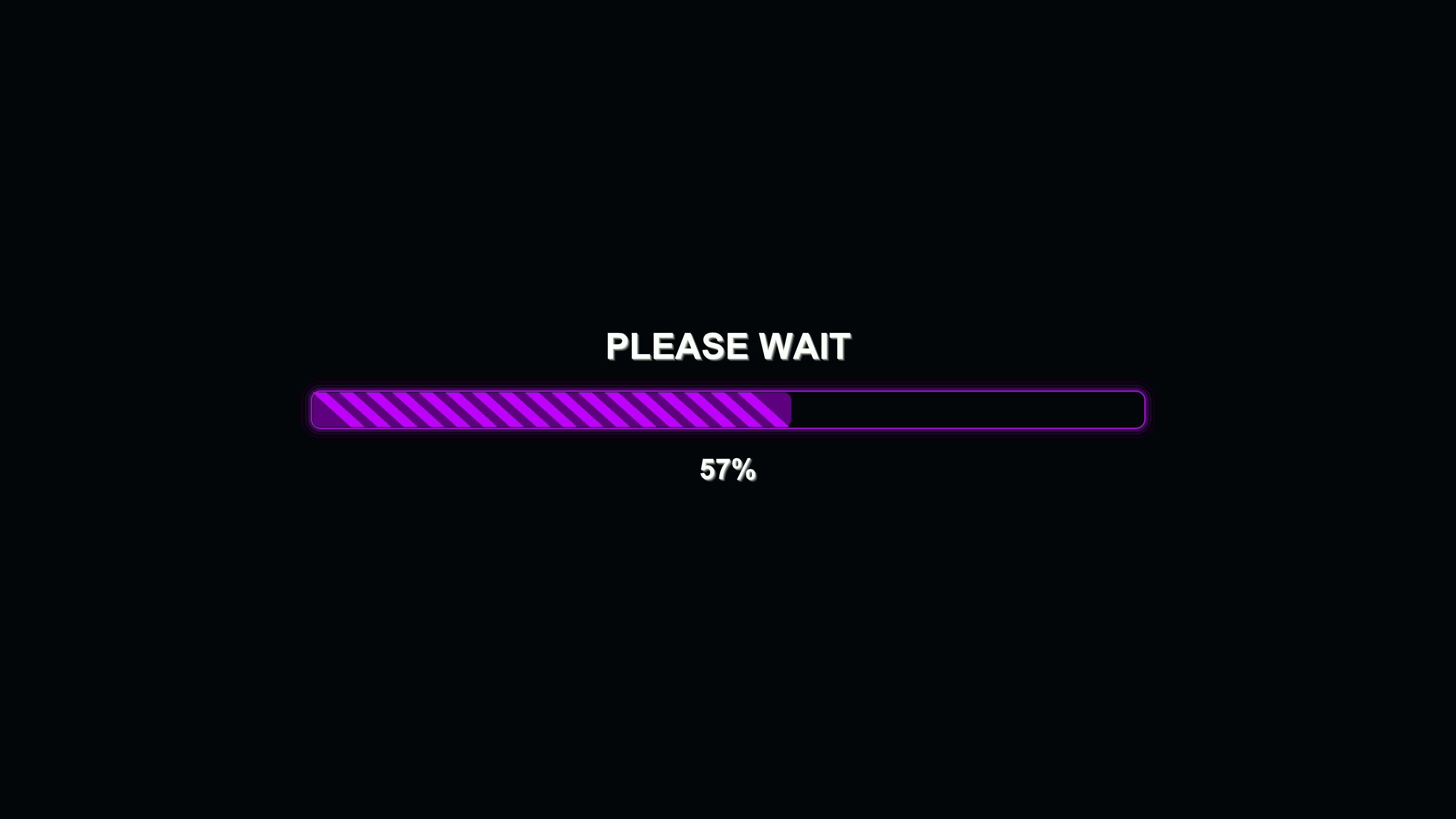 Modern progress bar animation displays vibrant colors while waiting for a task to complete in a simple digital format