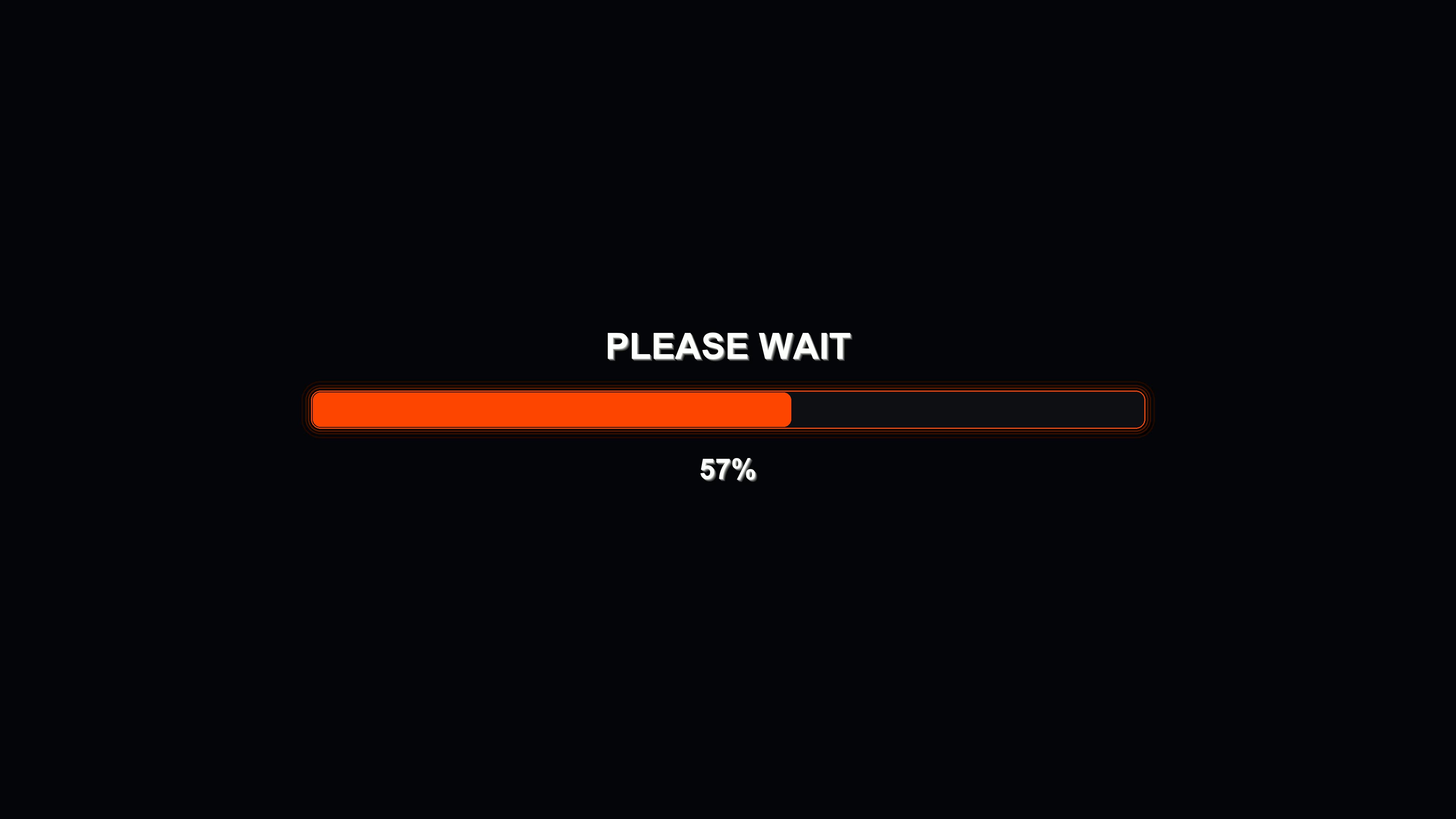 Stylish modern progress bar animation displays vibrant colors during loading process on a dark background waiting for user input