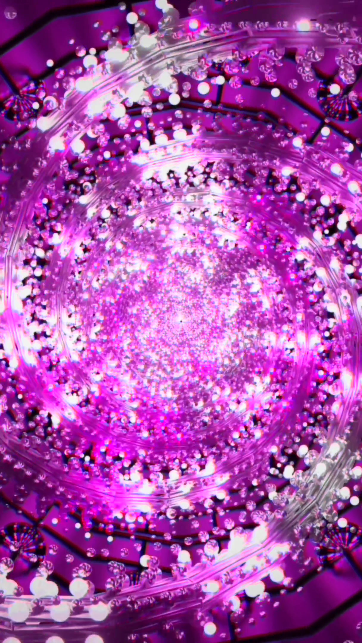 Vibrant swirling tunnel video loop with colorful lights for a mesmerizing screensaver experience