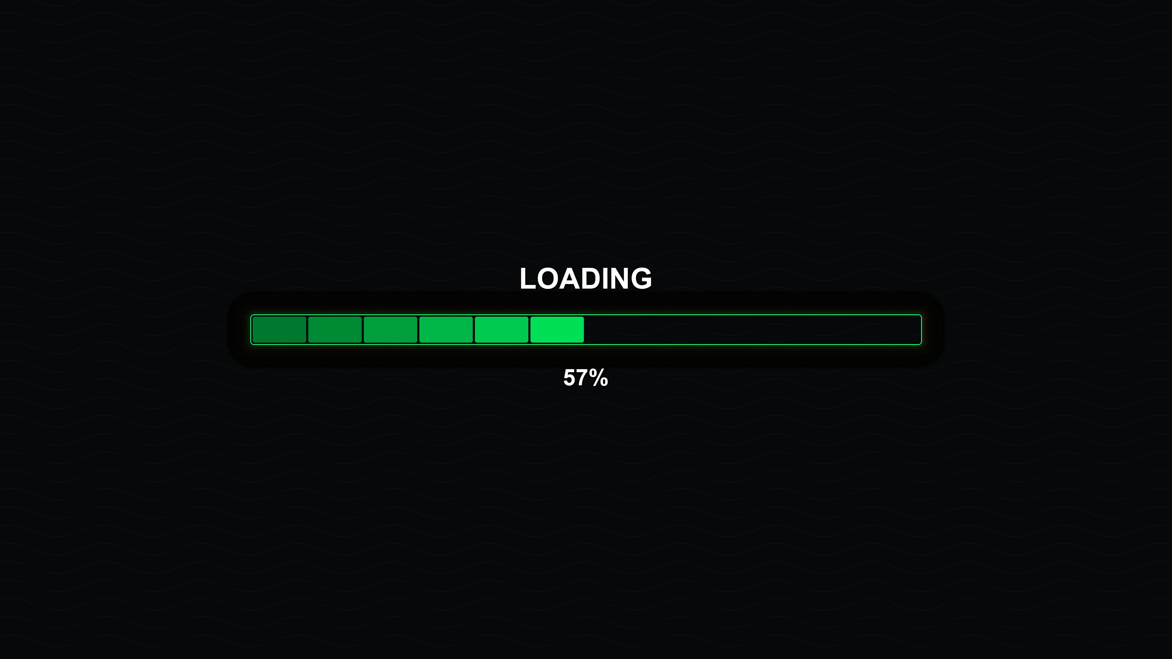 Modern progressbar animation showing a loading process with clear representation of progress and completion