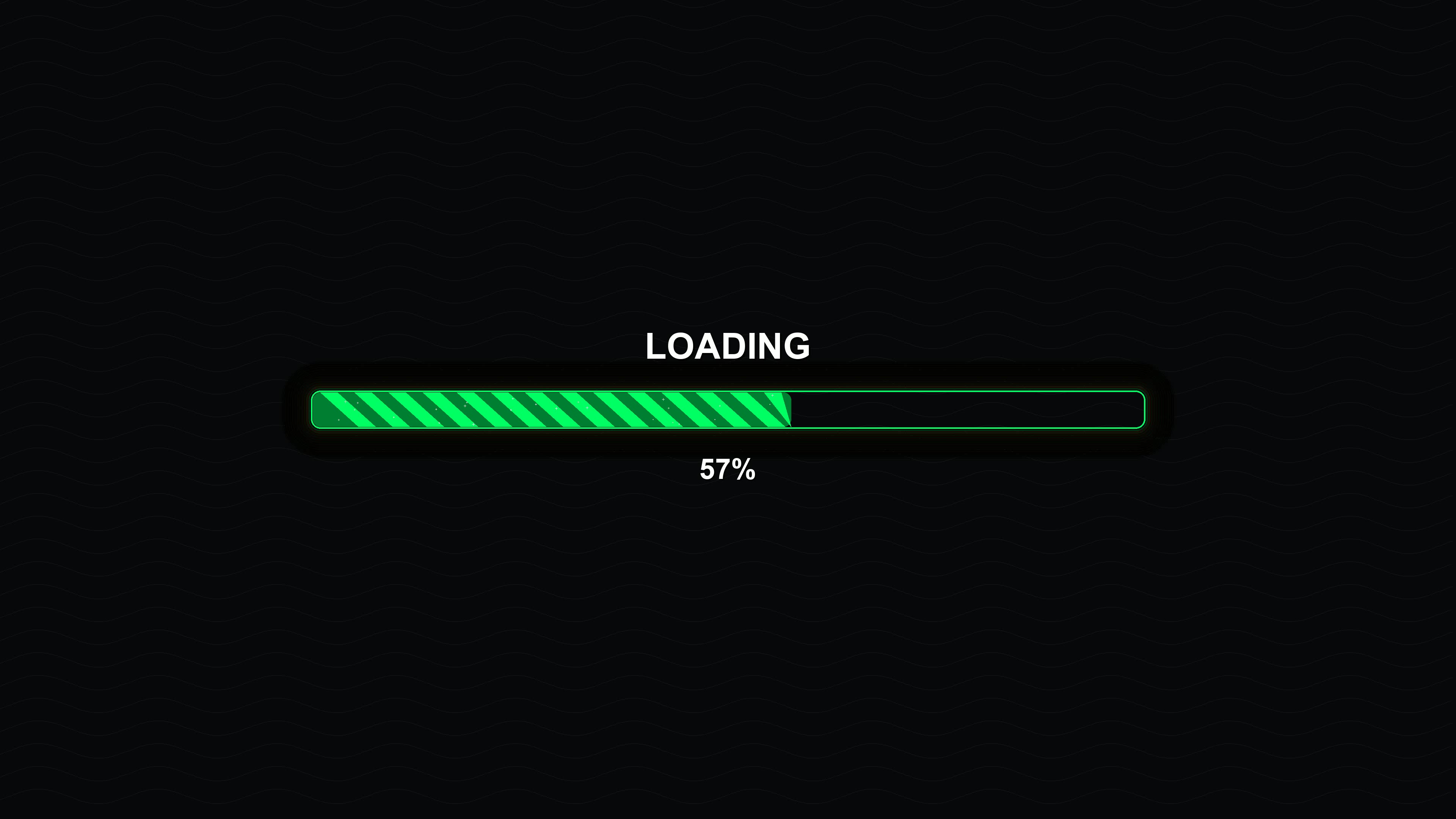 Loading progress bar animation for waiting periods in modern style with bright colors