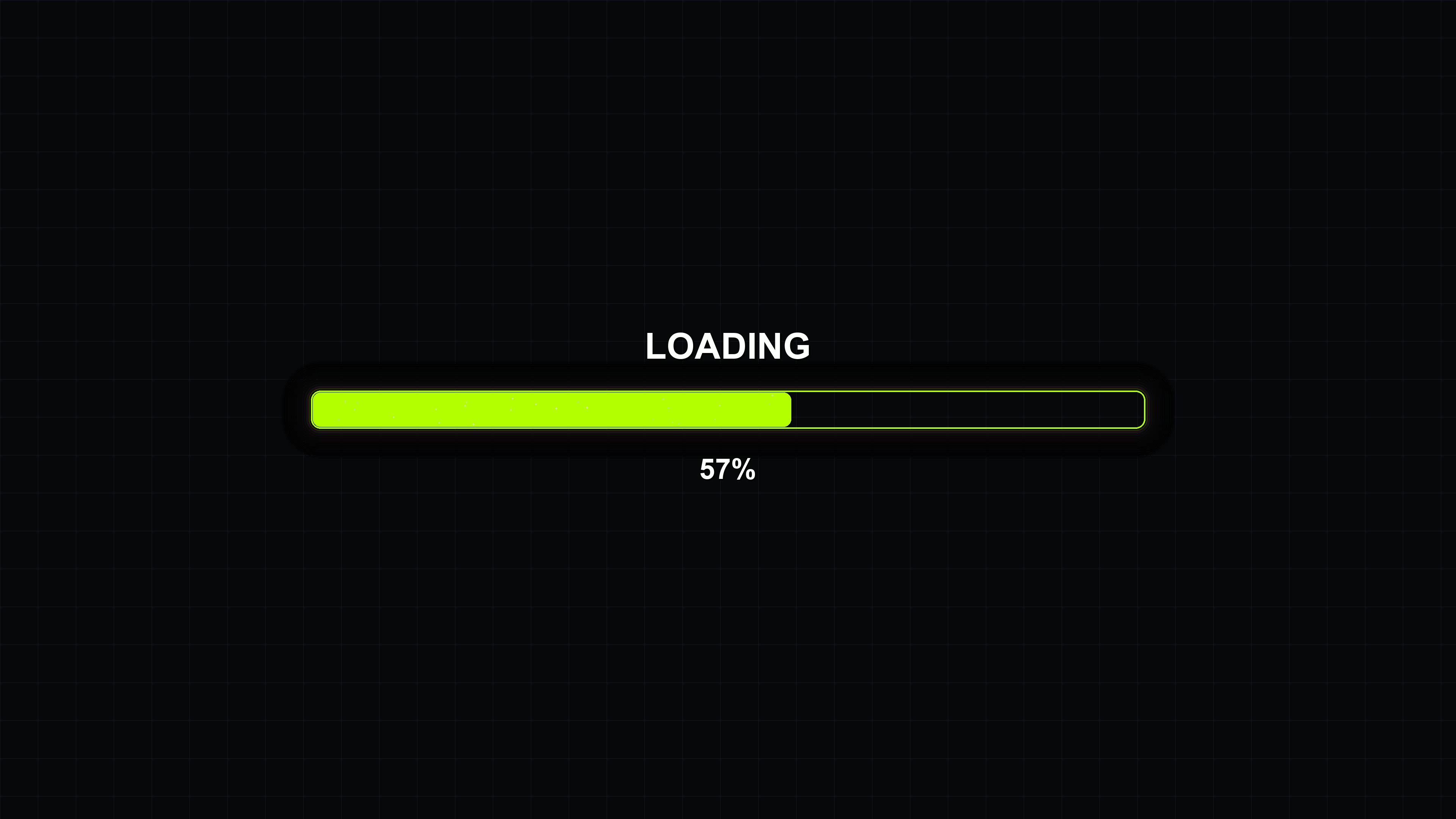 Progress bar animation showing loading status with bright color for indicating progress duration in modern design style