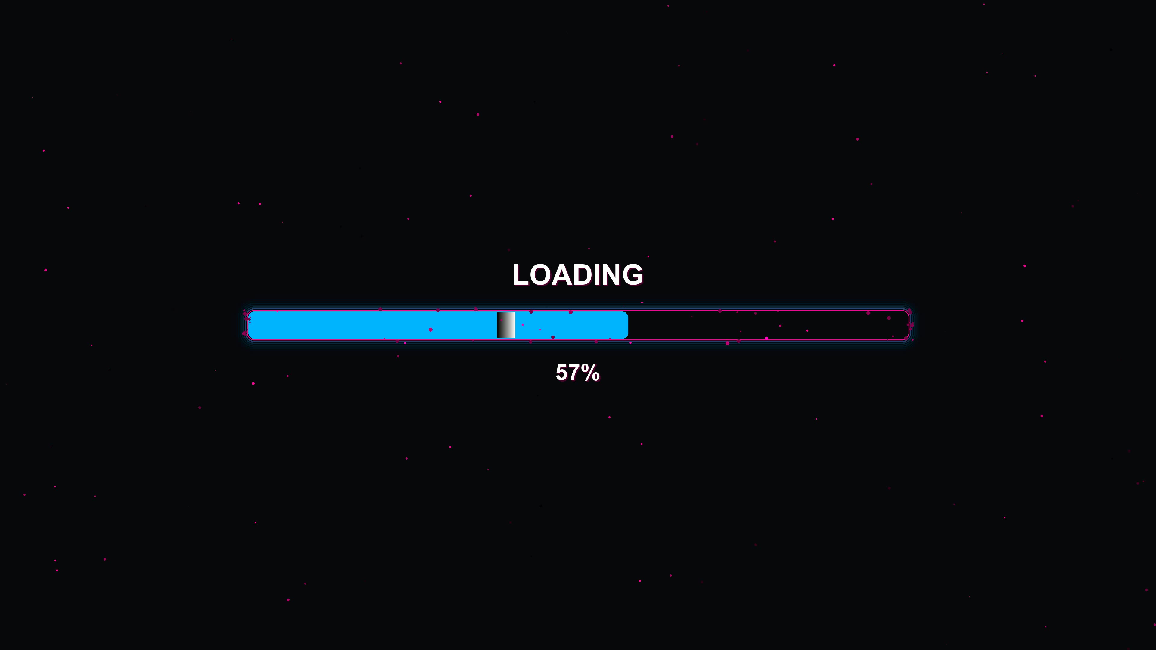 Modern progress bar animation showing loading status with a clear indication of progress in a digital interface