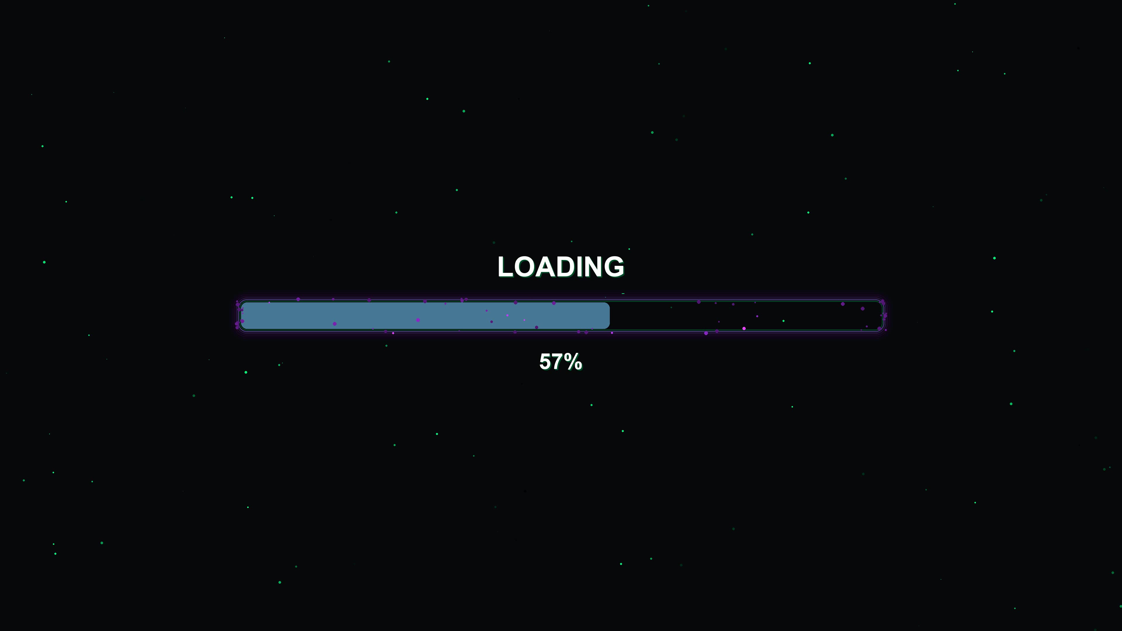 Modern style progress bar animation showing loading progress for waiting periods with clean design and smooth transition on dark background