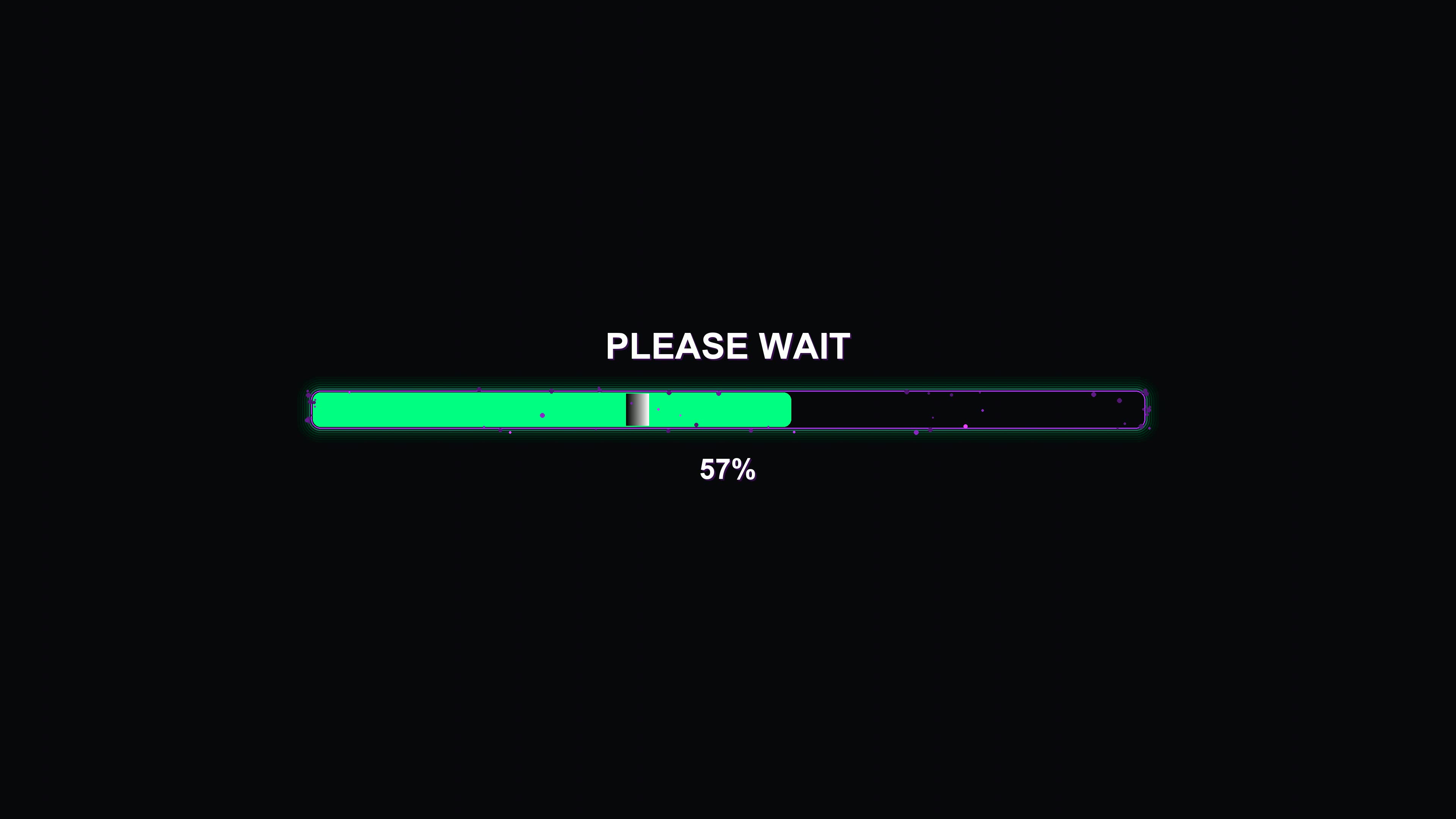 Progress bar animation showing waiting status in modern design during loading process for app or system