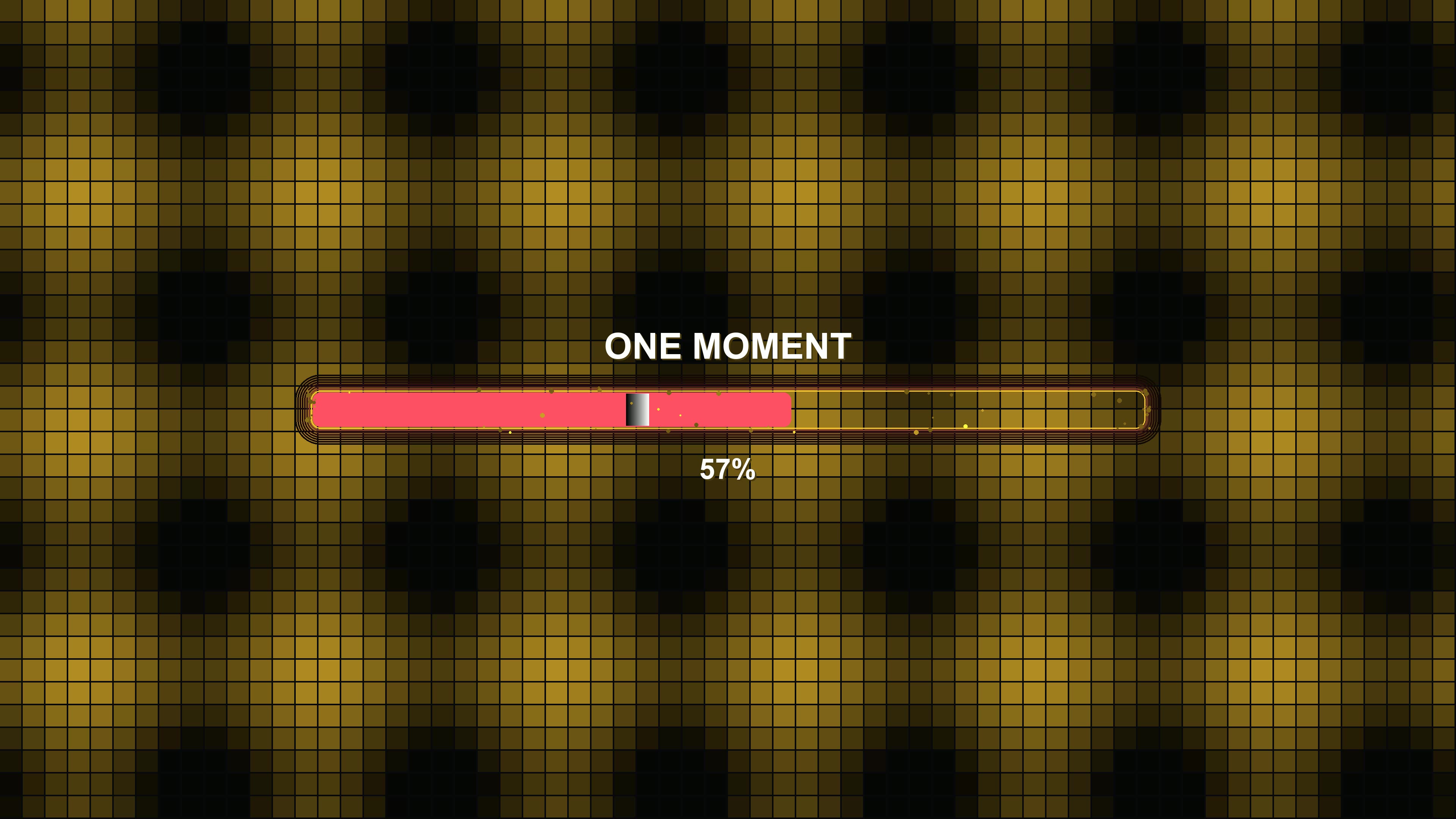 Modern progress bar animation for waiting periods displayed on a grid pattern with a simple loading design