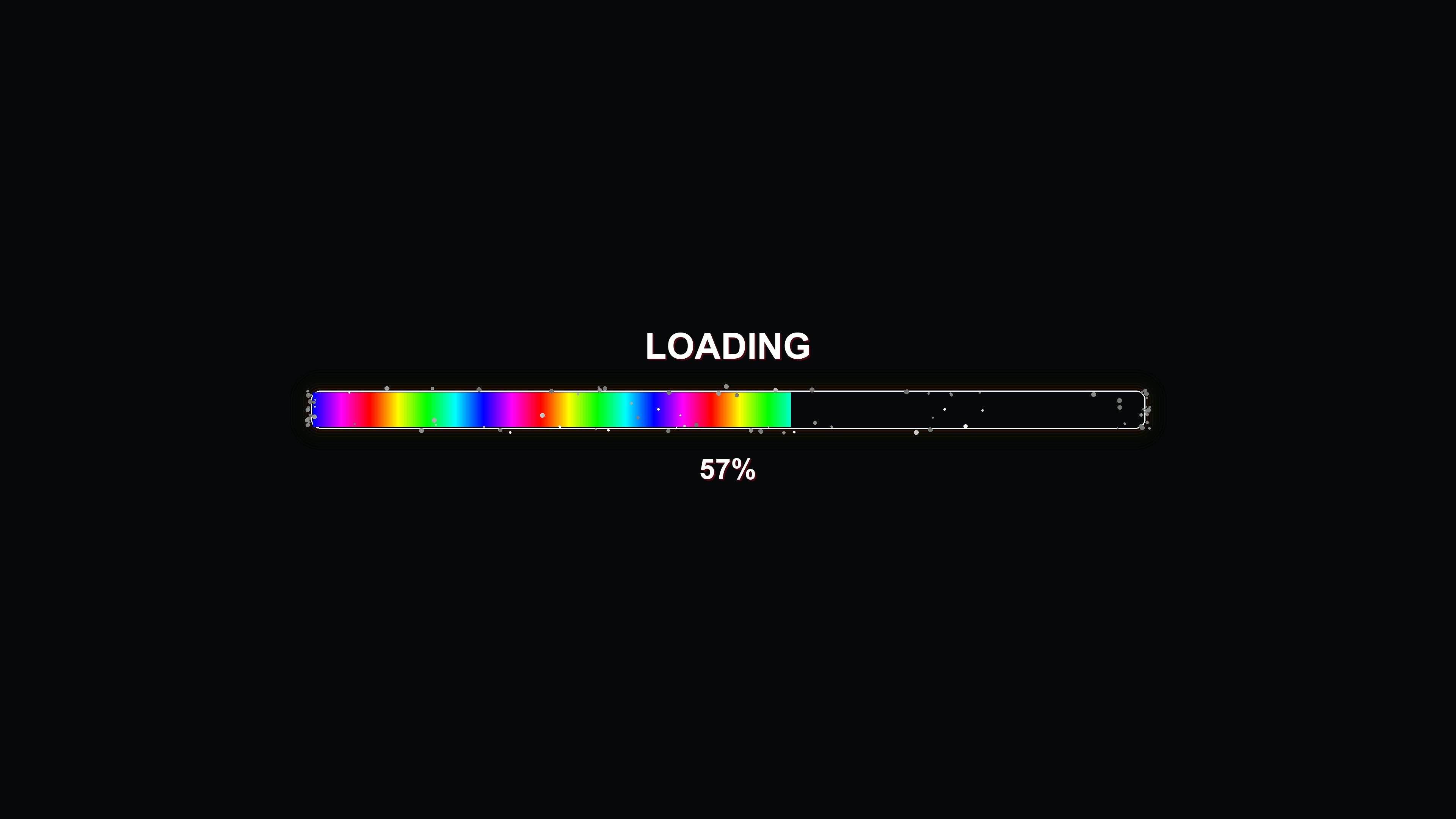 Modern progressbar animation shows colorful loading sequence during wait time for digital tasks