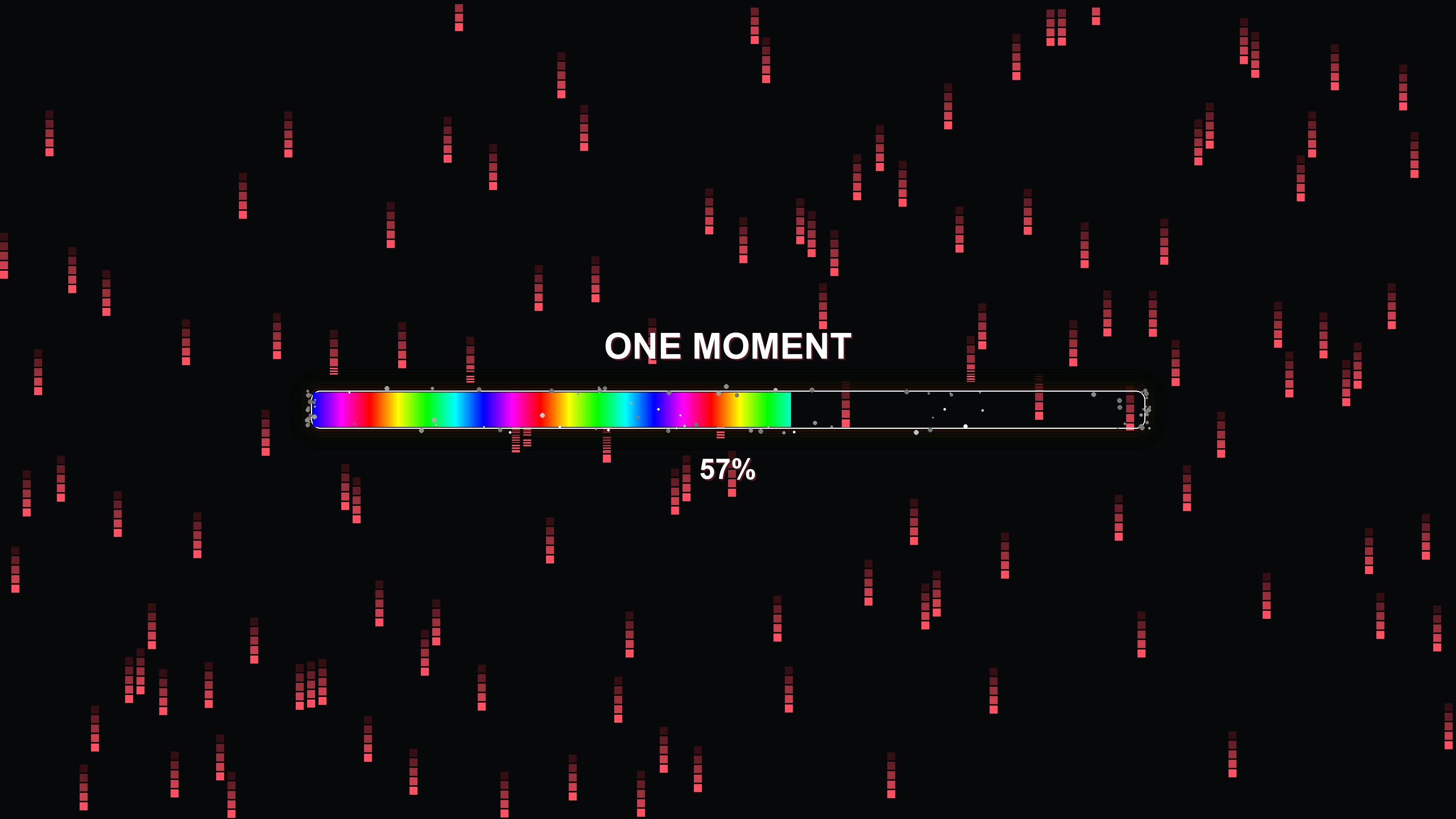 Modern style progress bar animation for waiting periods featuring colorful display and simple design elements