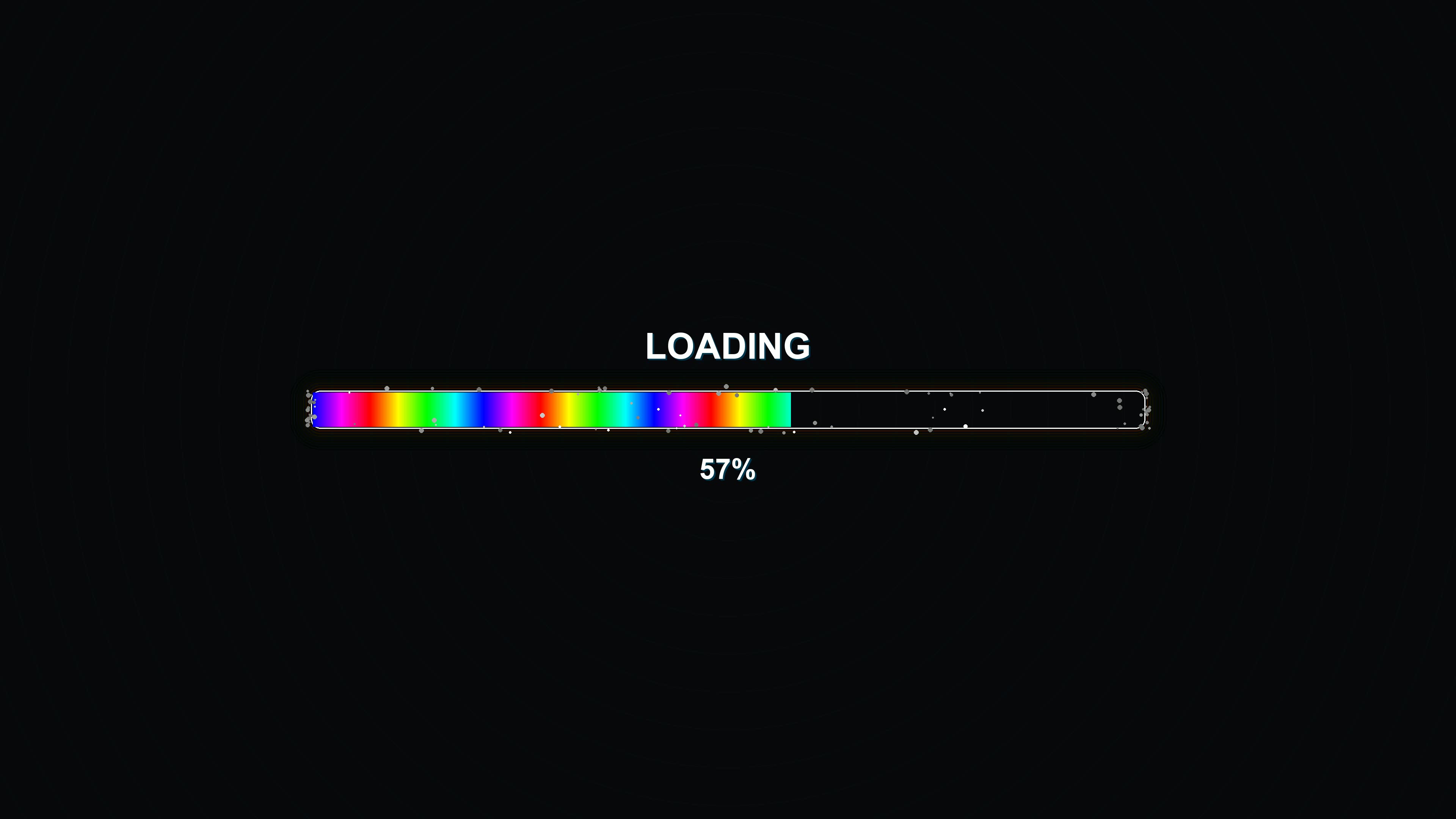 Modern style progress bar animation showing waiting period with colorful design and clear loading status above it