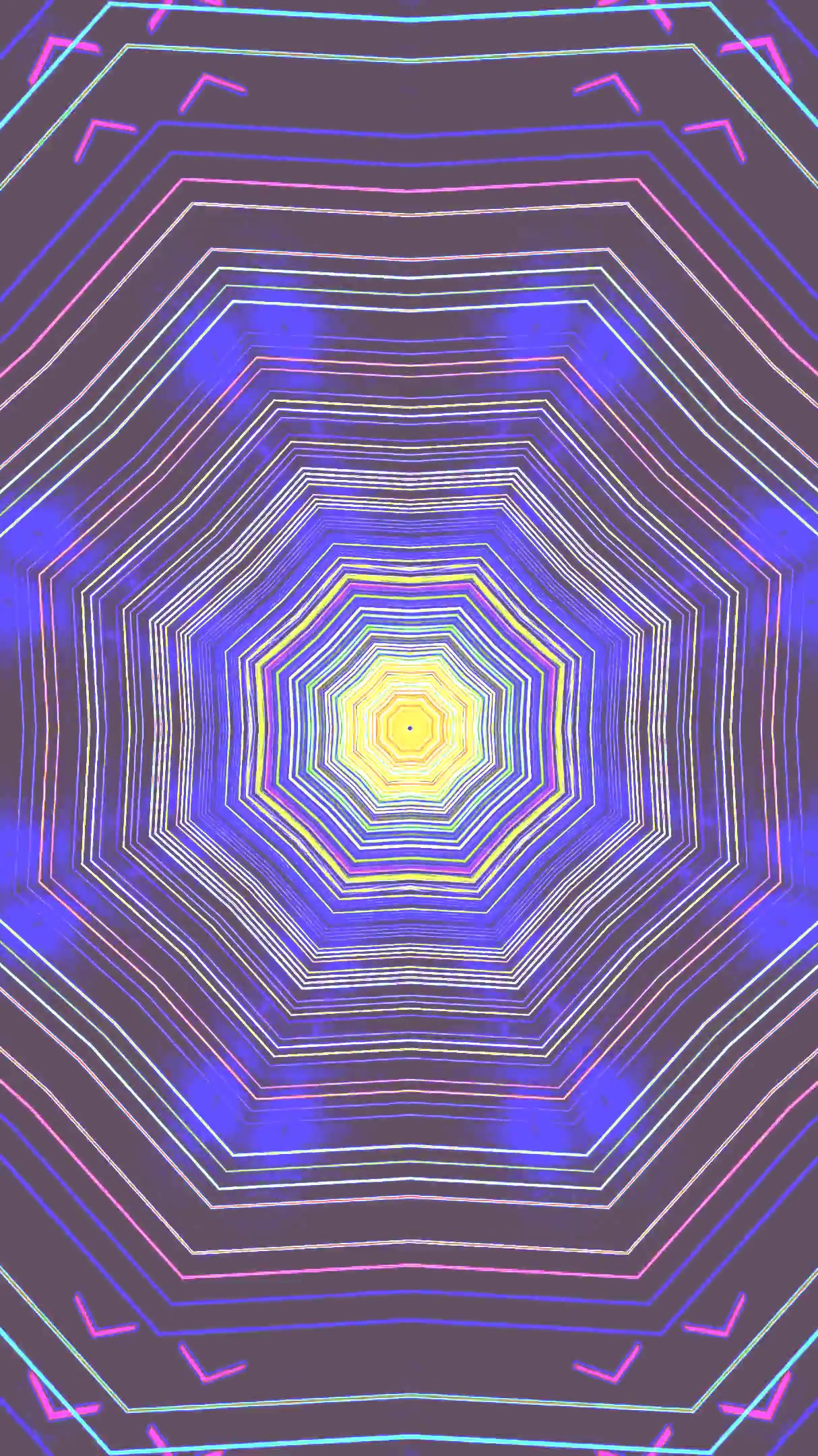 Dynamic tunnel visual loop offering an immersive screensaver expe