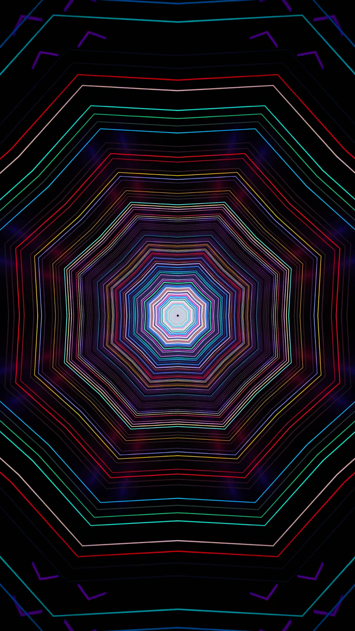 Colorful tunnel video loop creating a mesmerizing visual experience with dynamic lines and gradients