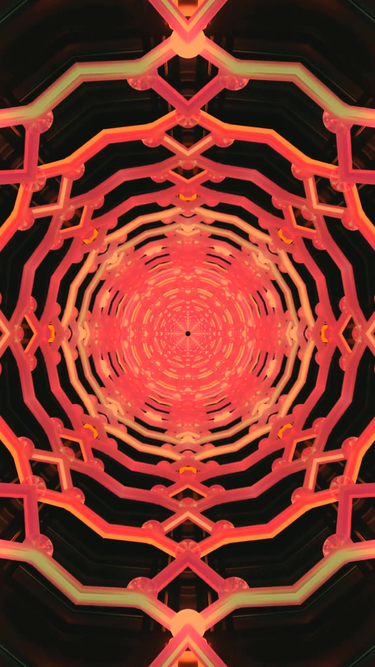 Colorful tunnel video loop creates mesmerizing visual experience for screensaver use