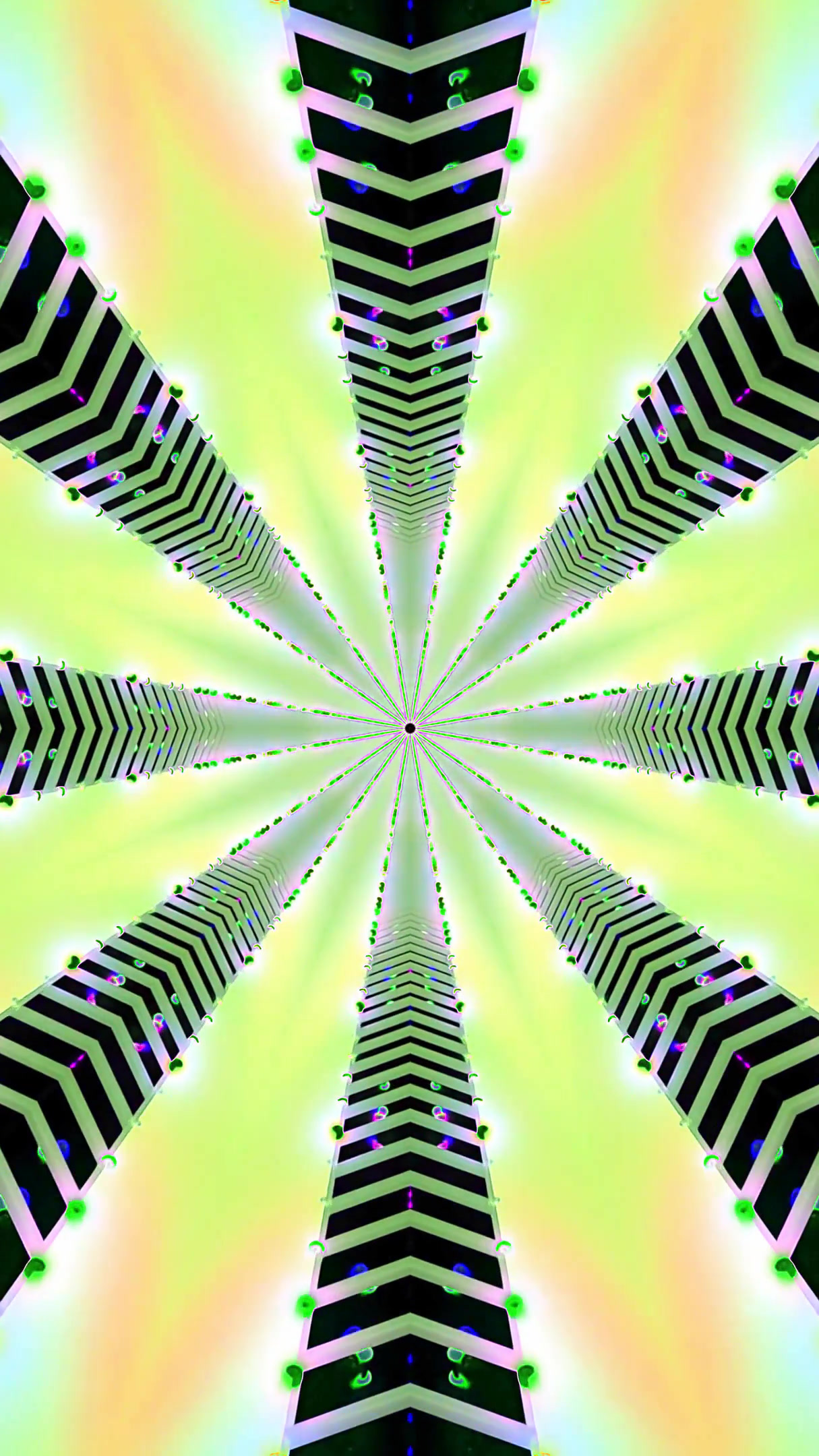 Colorful tunnel animated video loop creating a vibrant visual experience with seamless movement and depth perception