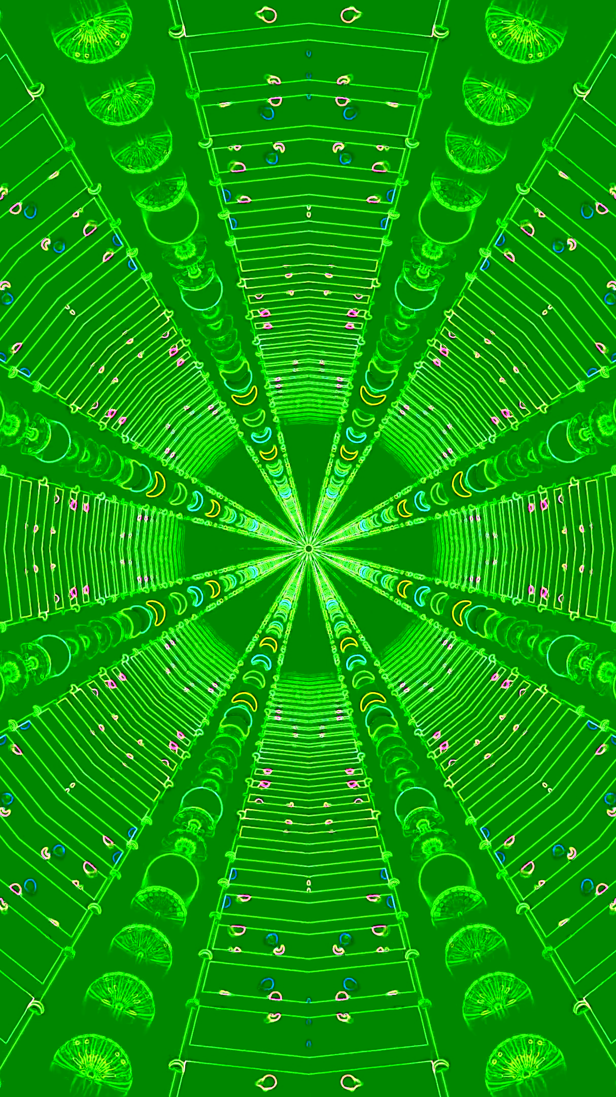 Engaging green tunnel video vj loop screensaver for immersive visual experience