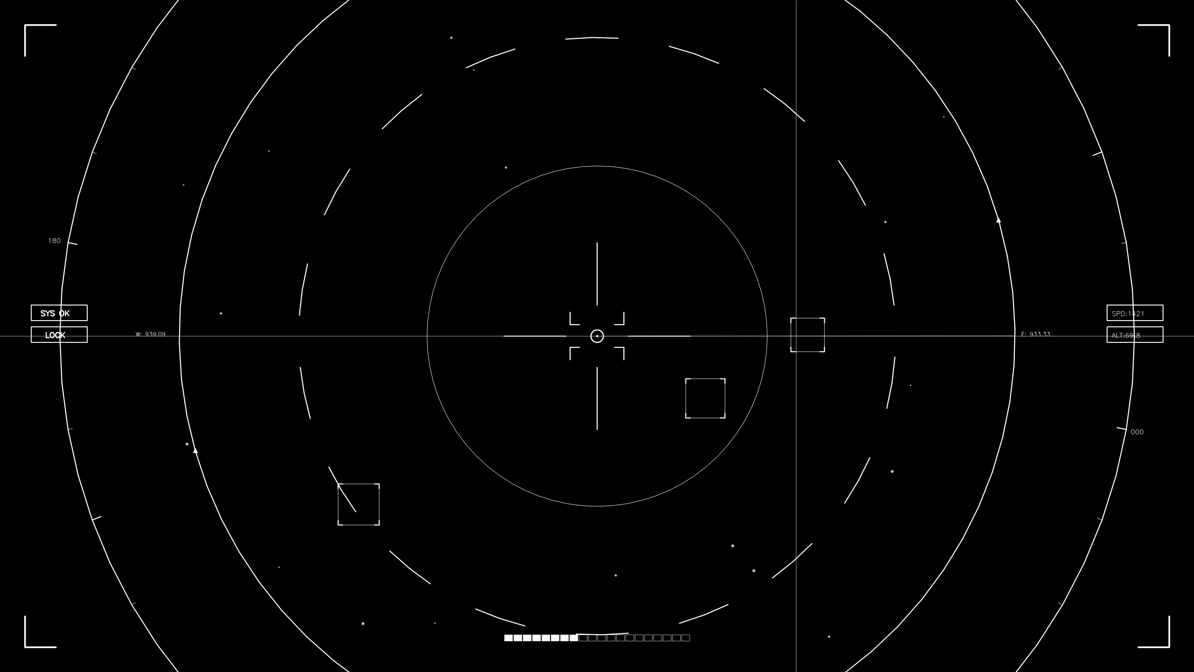 Hud elements animation for web design and sci-fi video cutting used on digital screens or interfaces