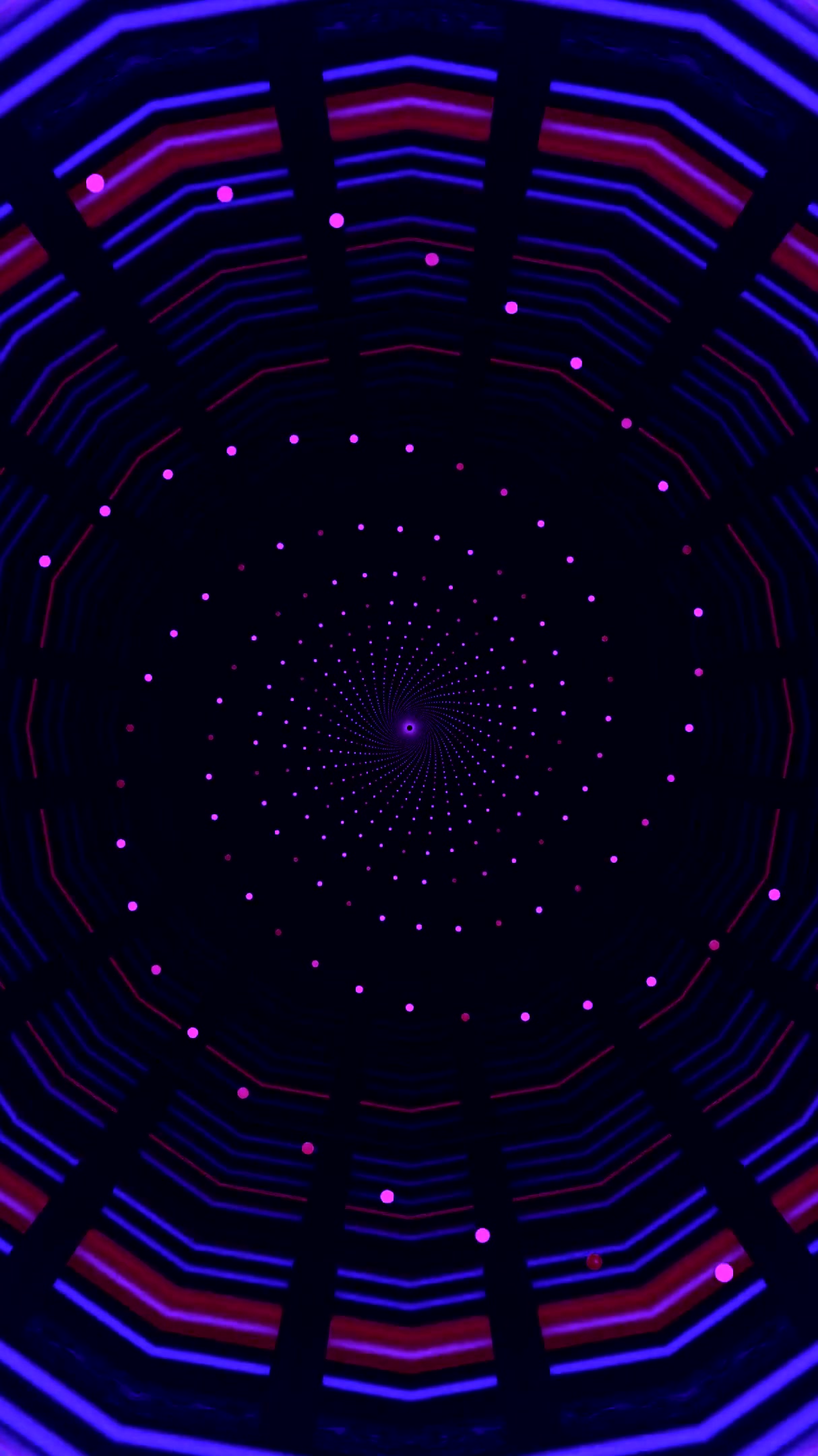 Seamless tunnel video loop screen saver with vibrant colors and dynamic patterns for immersive visual experience