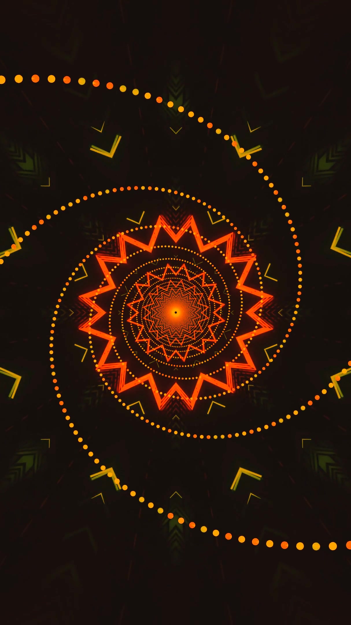 Seamless tunnel video loop with vibrant colors and dynamic patter